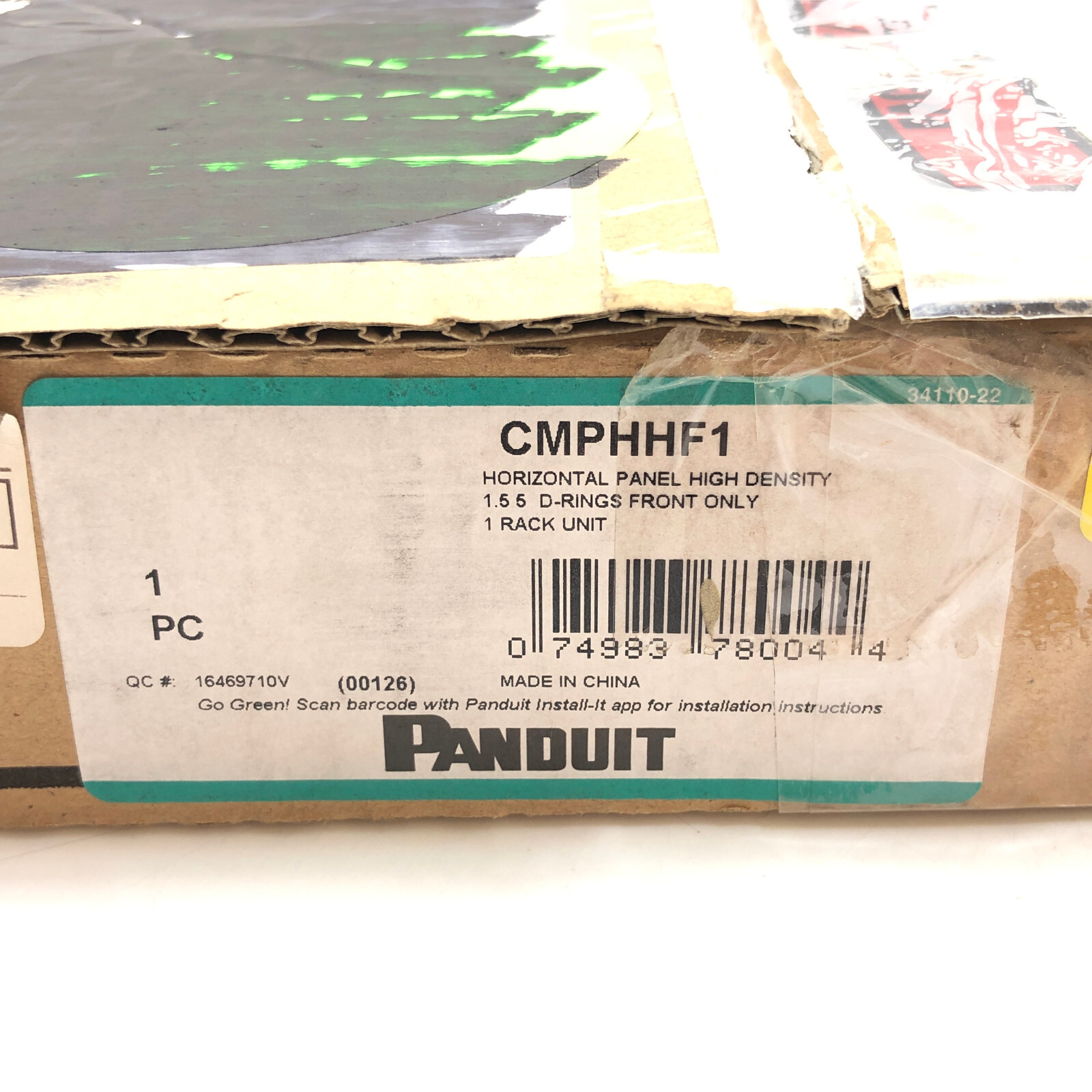 NEW Panduit Open-Access Horizontal D-Ring Cable Manager CMPHHF1
