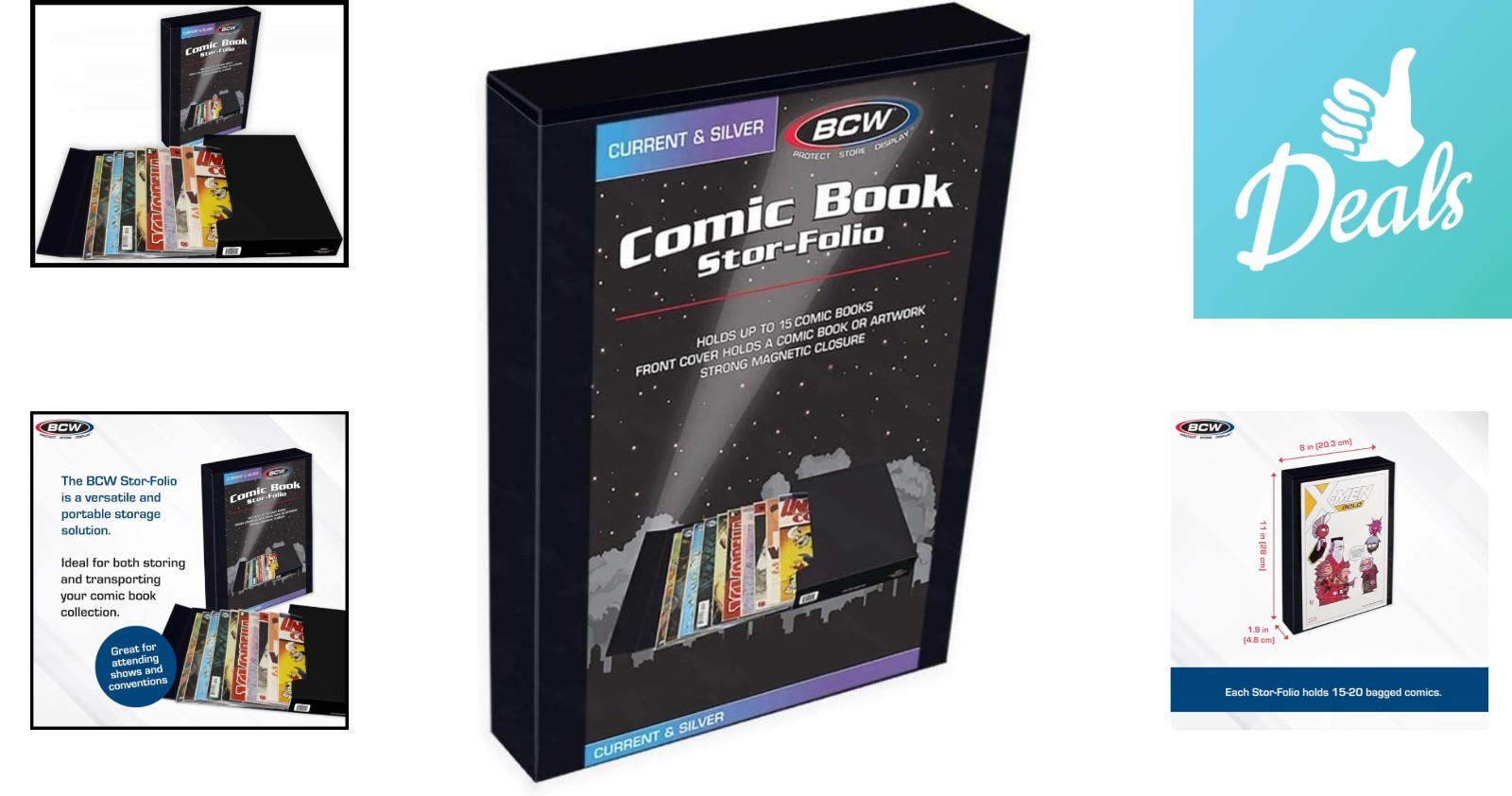 Customizable Comic Storage Folio – Magnetic Pockets for Easy Transport & Display