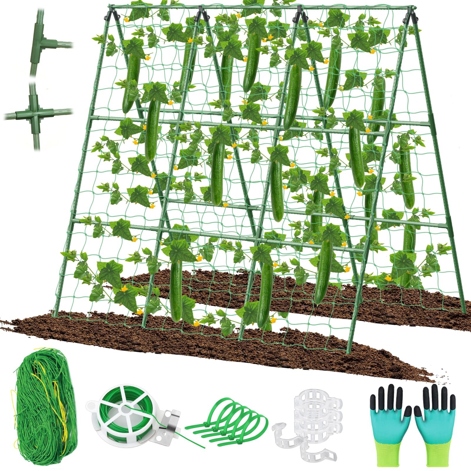 Cucumber Trellis for Raised Beds, 1pack 45 x 53 Inch, Garden