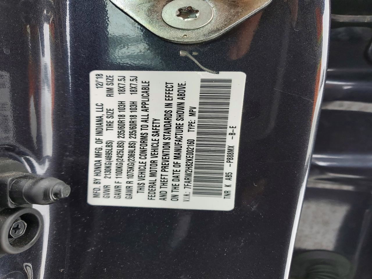 CR-V 2019 Air Shutter 893934