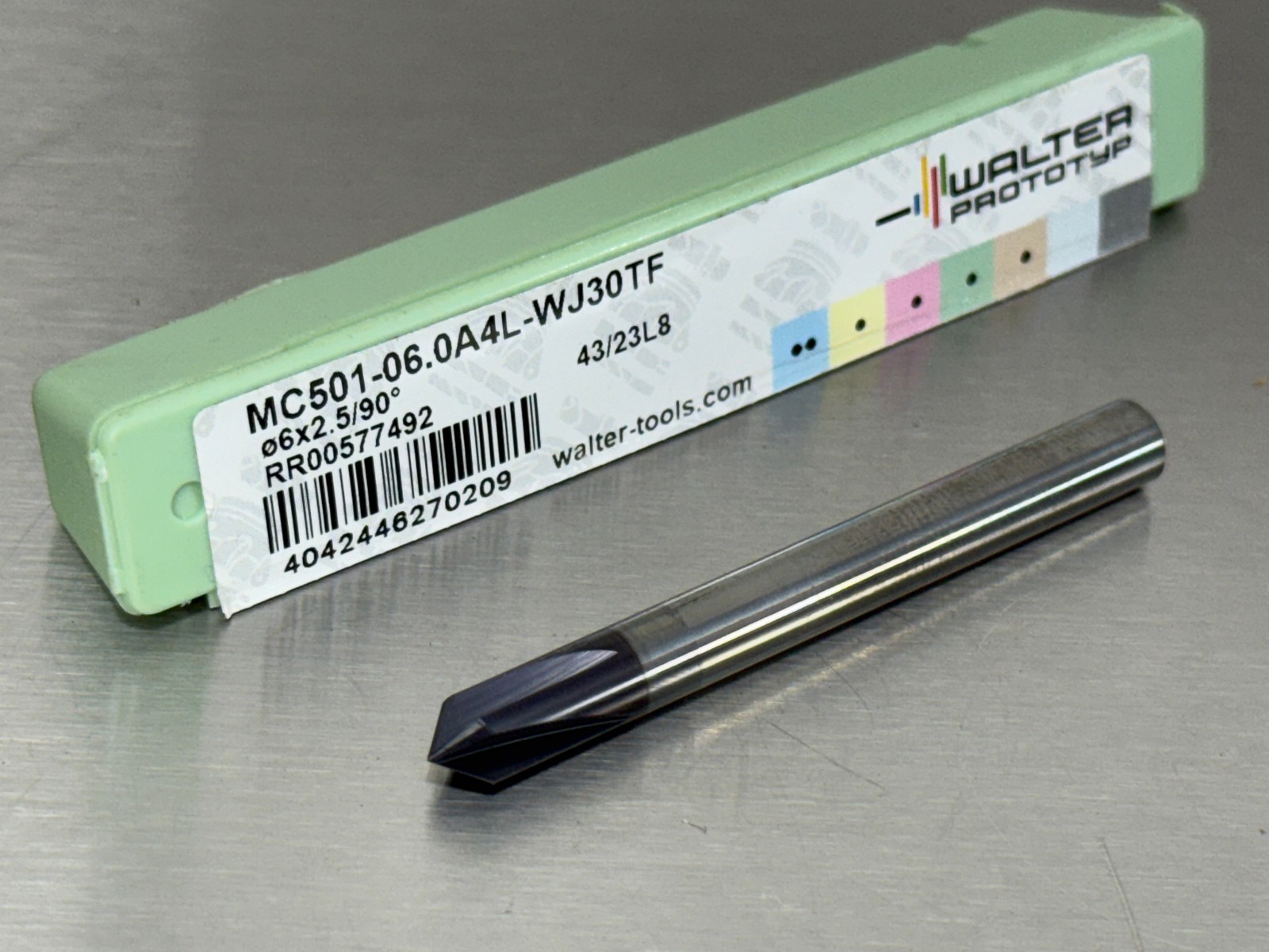 Walter 90° Carbide Chamfer Cutter Mill 6mm Shank MC501.06.0A4L-WJ30TF