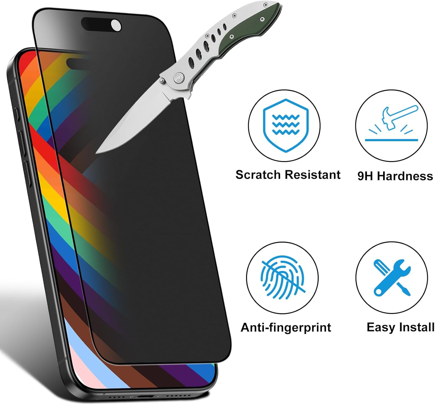 Mothca Matte Privacy Screen Protector for iPhone 15 Pro Max[6.7 inch] with...