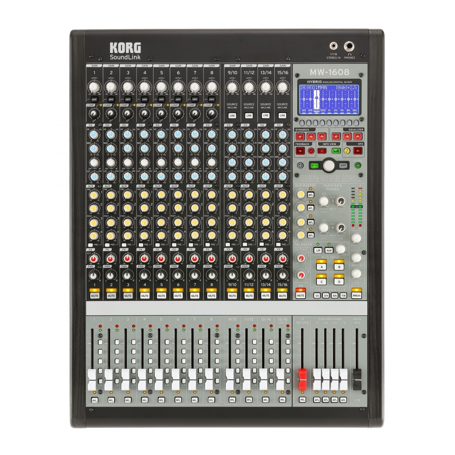 Korg SoundLink MW1608 16-Channel 8-Bus Hybrid Analog/Digital Mixer