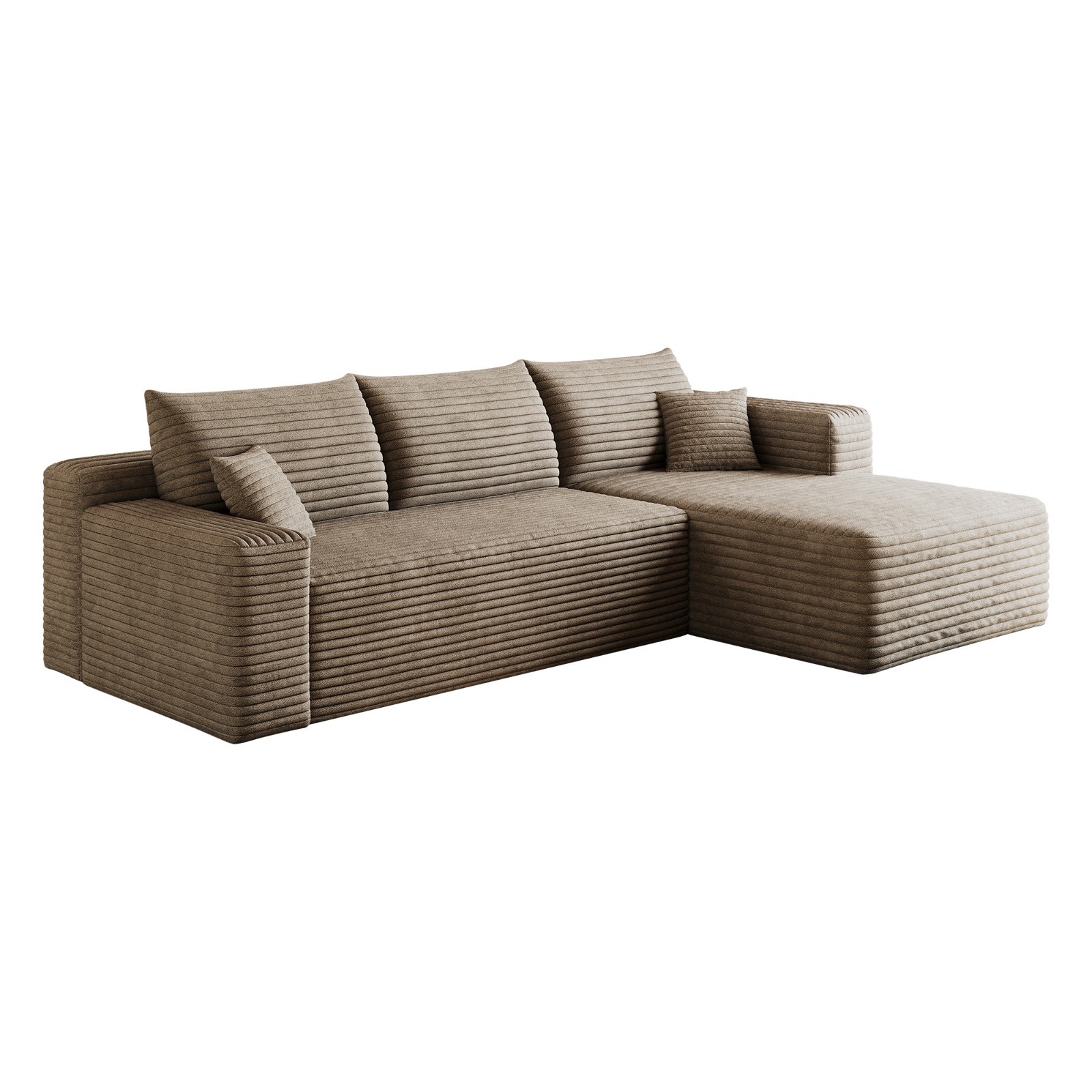 95" Cloud Sectional Couch with L-Shape Chaise Modular Corduroy Sofa Living Room