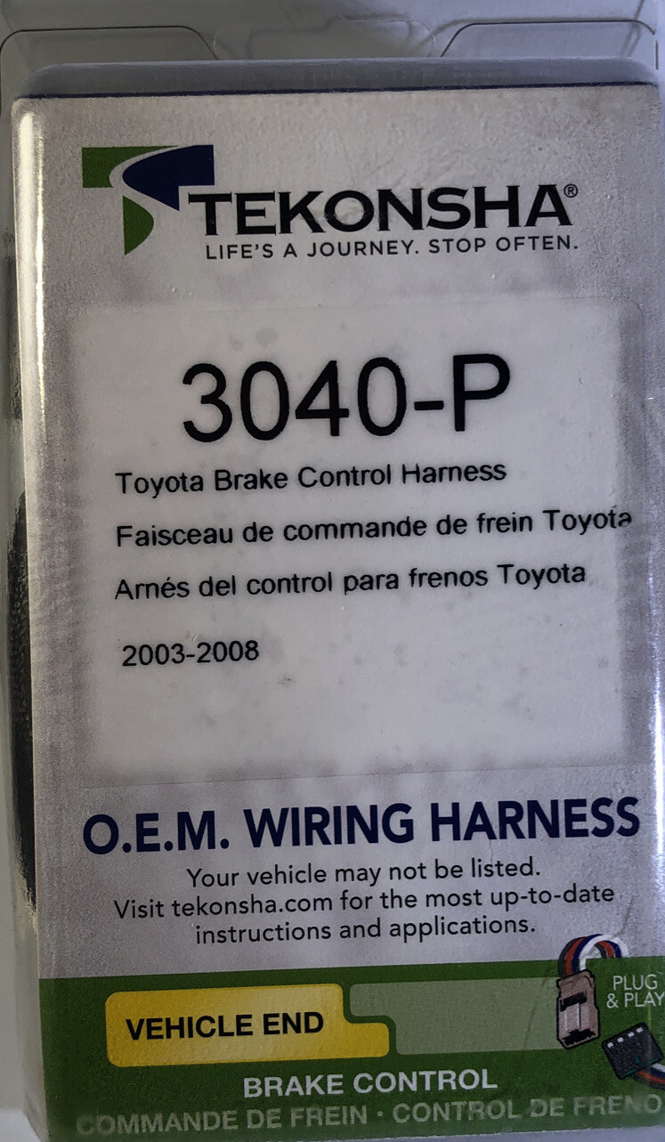 Tekonsha 3040-P Brake Control Wiring Harness Fits Toyota