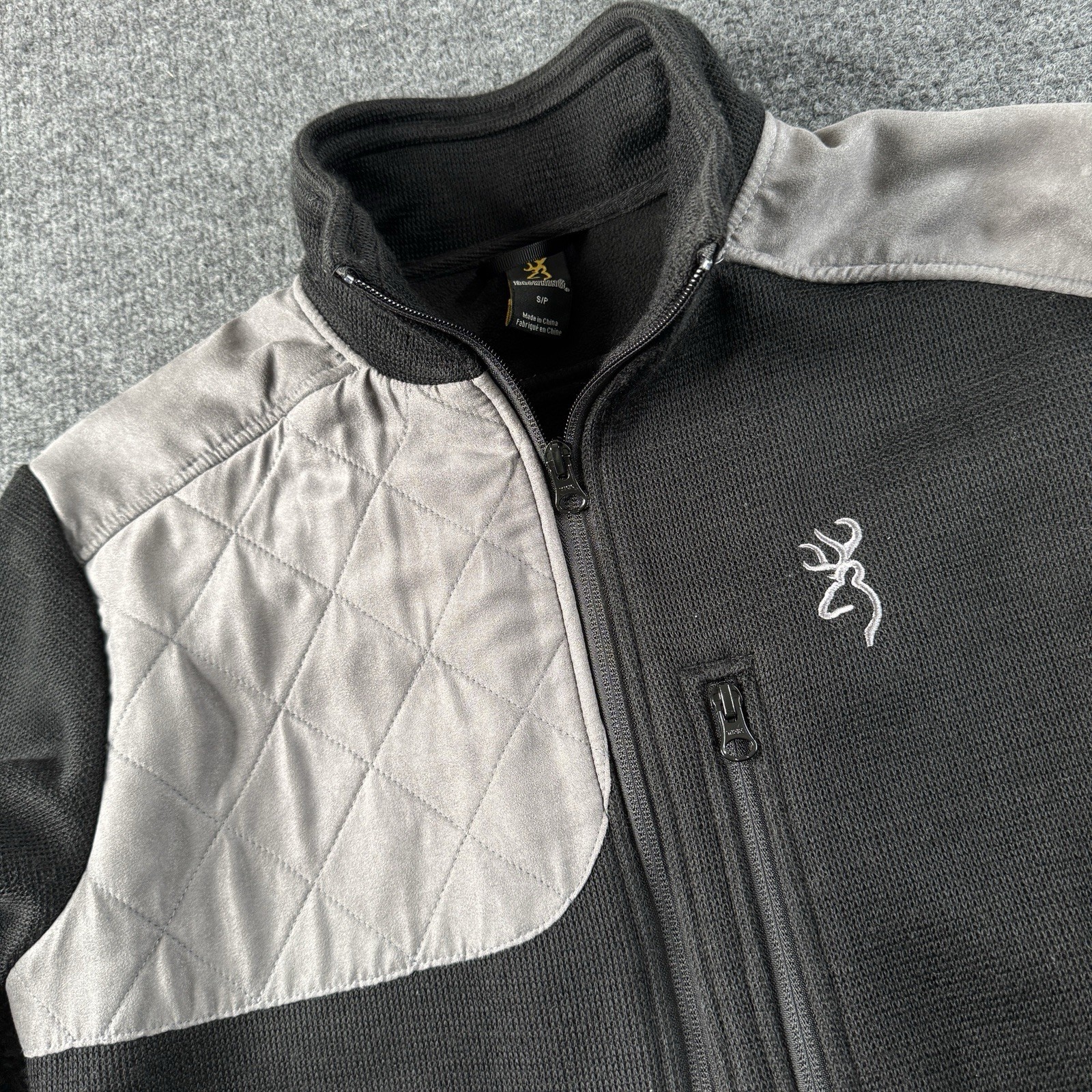 Browning Performance Field Jacket Small Gray Black Fill Zip