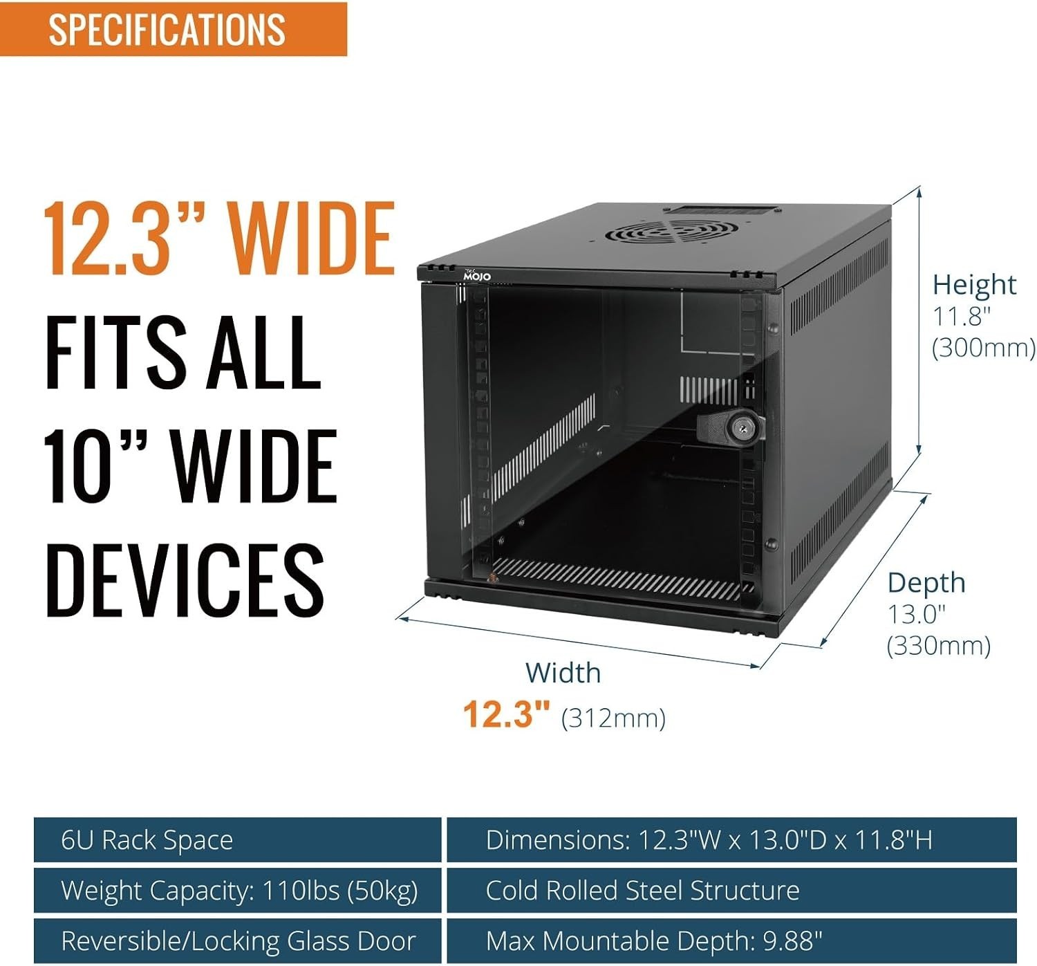 Space-Saving 6U 10 Inch Network Rack - Ideal for Home and Professional Use