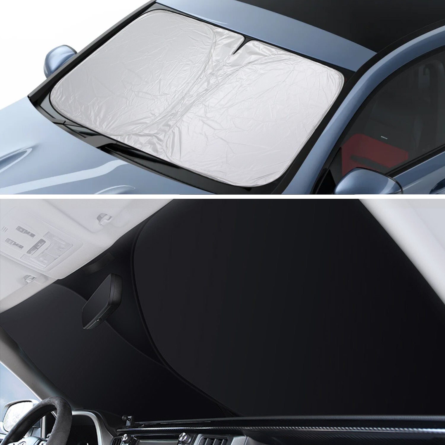 For Jeep Foldable Car Windshield Sun Shade Shield Visor Foldable UV Heat Block