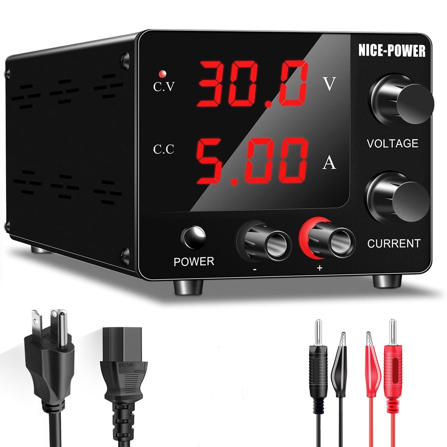 DC Power Supply Variable 30V 5A Adjustable Switching Regulated Bench