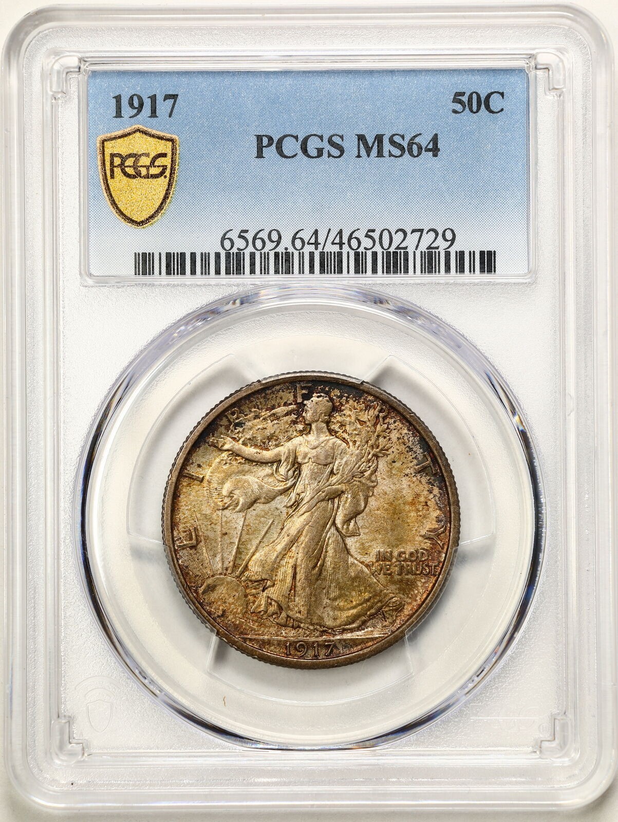 1917 50C Walking Liberty Half Dollar MS64 PCGS 46502729