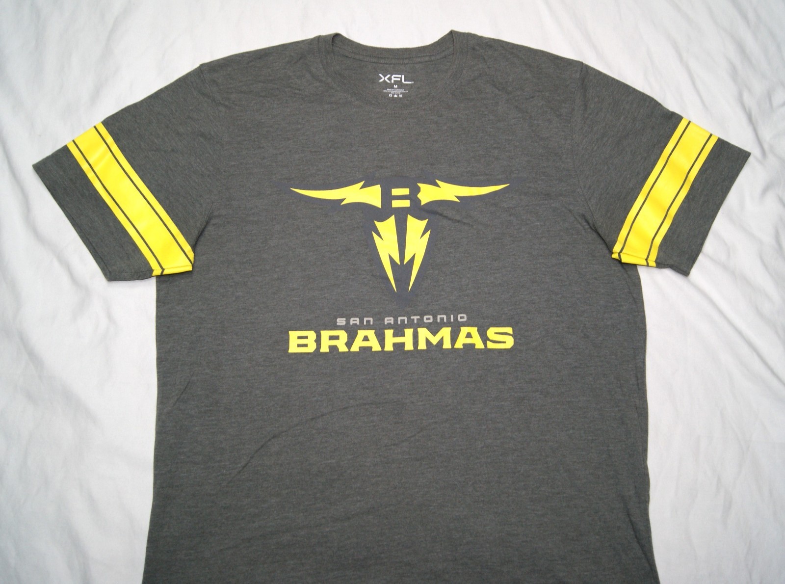 XFL football san antonio brahmas t-shirt men's M heather gray short sleeve rare