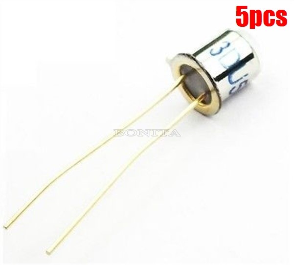 5Pcs Phototransistor TRANSISTOR/2-FEET Metal Package 3DU5C Silicon Ic New if
