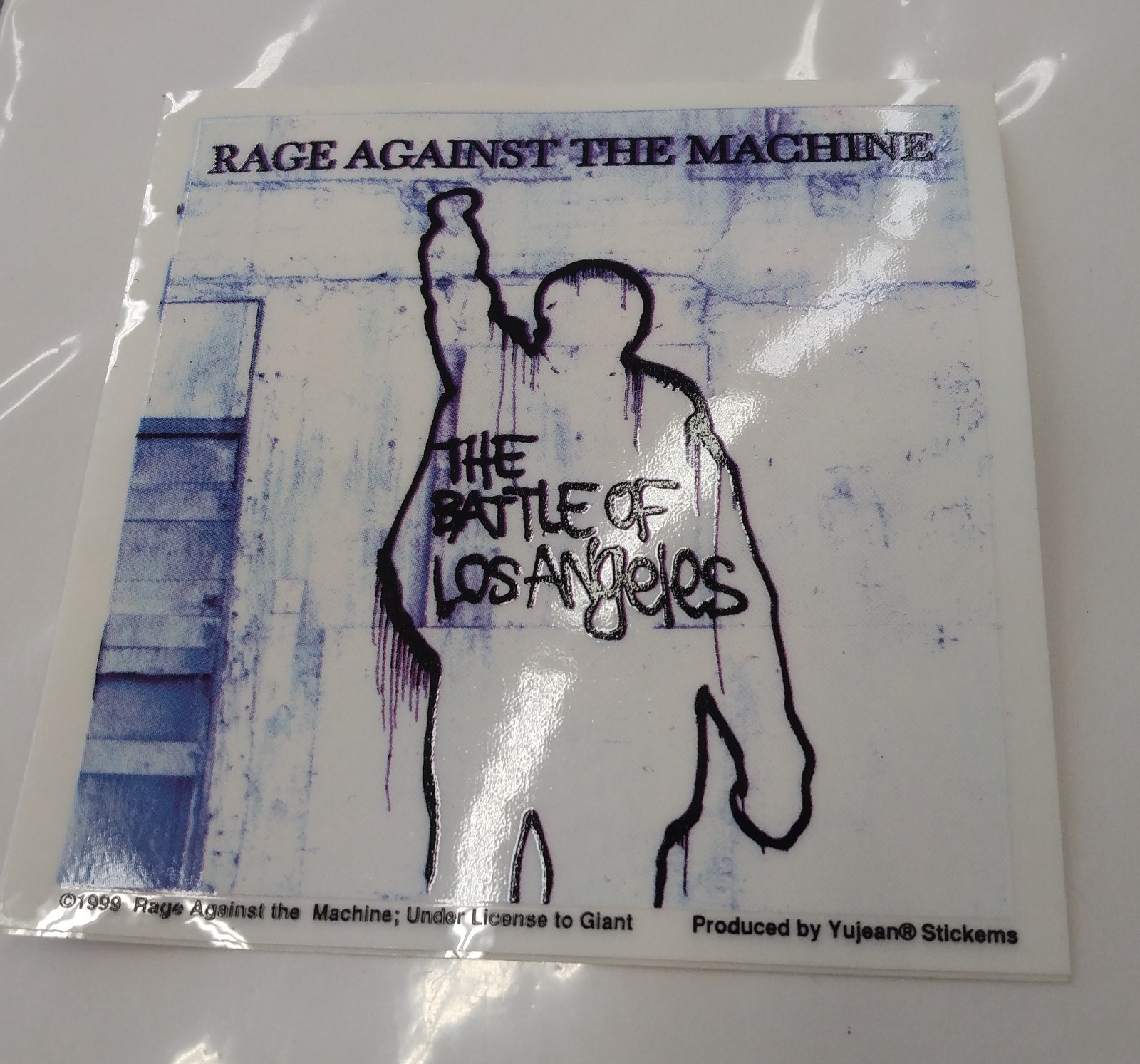 rage against the machine - sticker - new - battle of los angeles - 4.25x 4.25