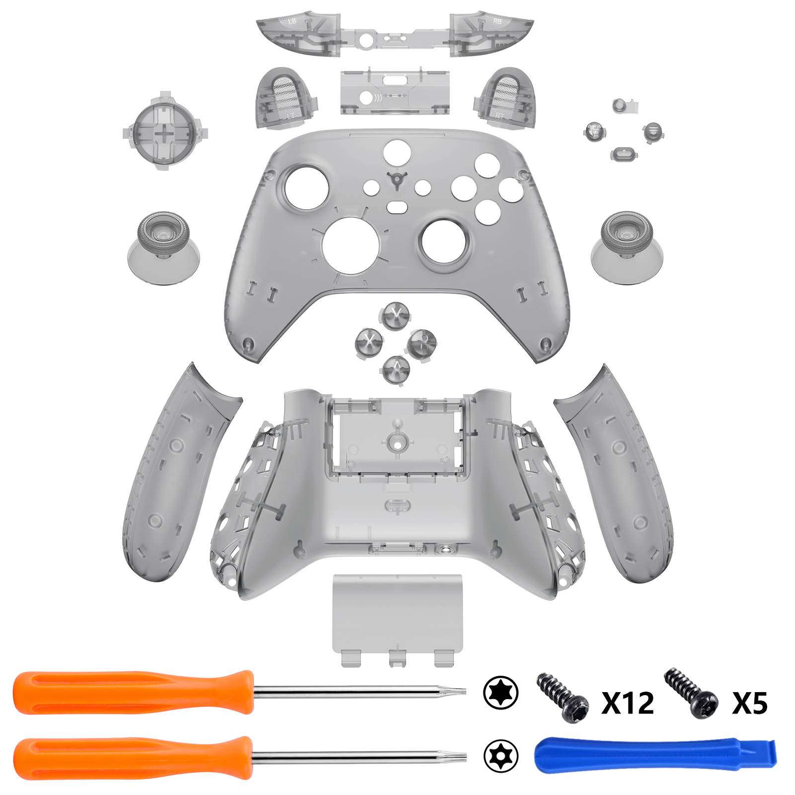 Replacement Full Set Shell Buttons for Xbox Series X & S Controller Side Grips