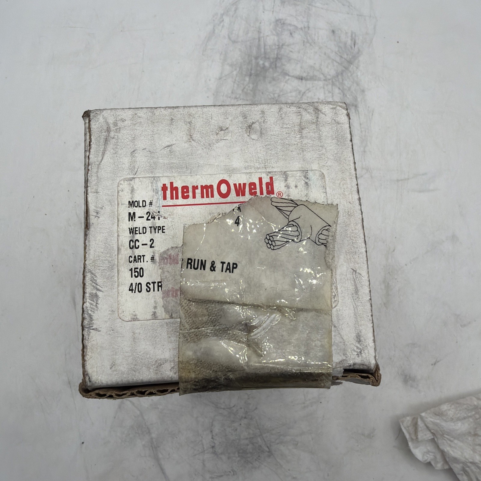 ThermOweld M-241 Mold Weld Type CC-2 4/0 Straight Run & Tap Graphite NOS