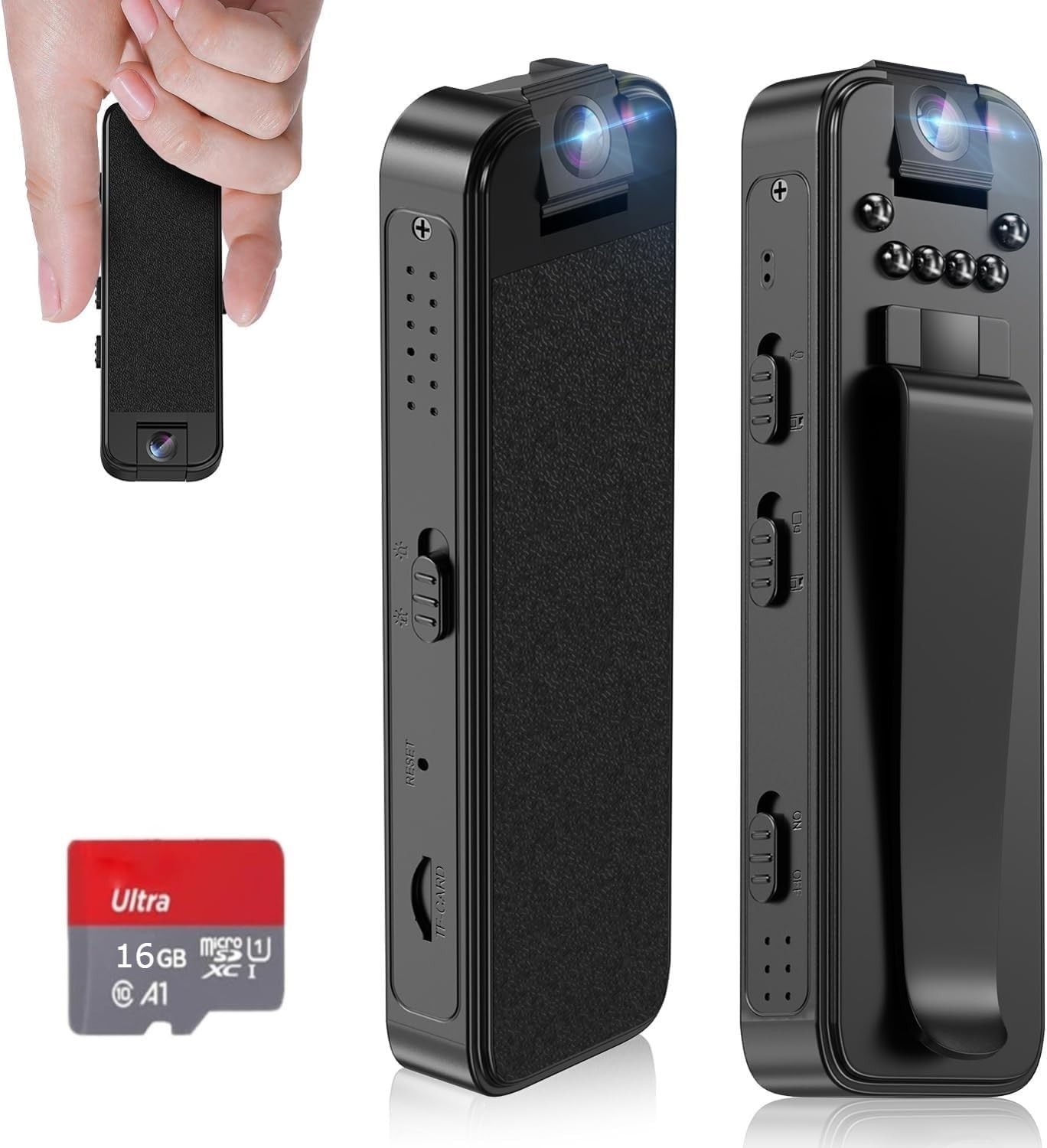 Mini Body Camera, 1080P HD Wearable Body Camera with 128GB Support, Night Vision