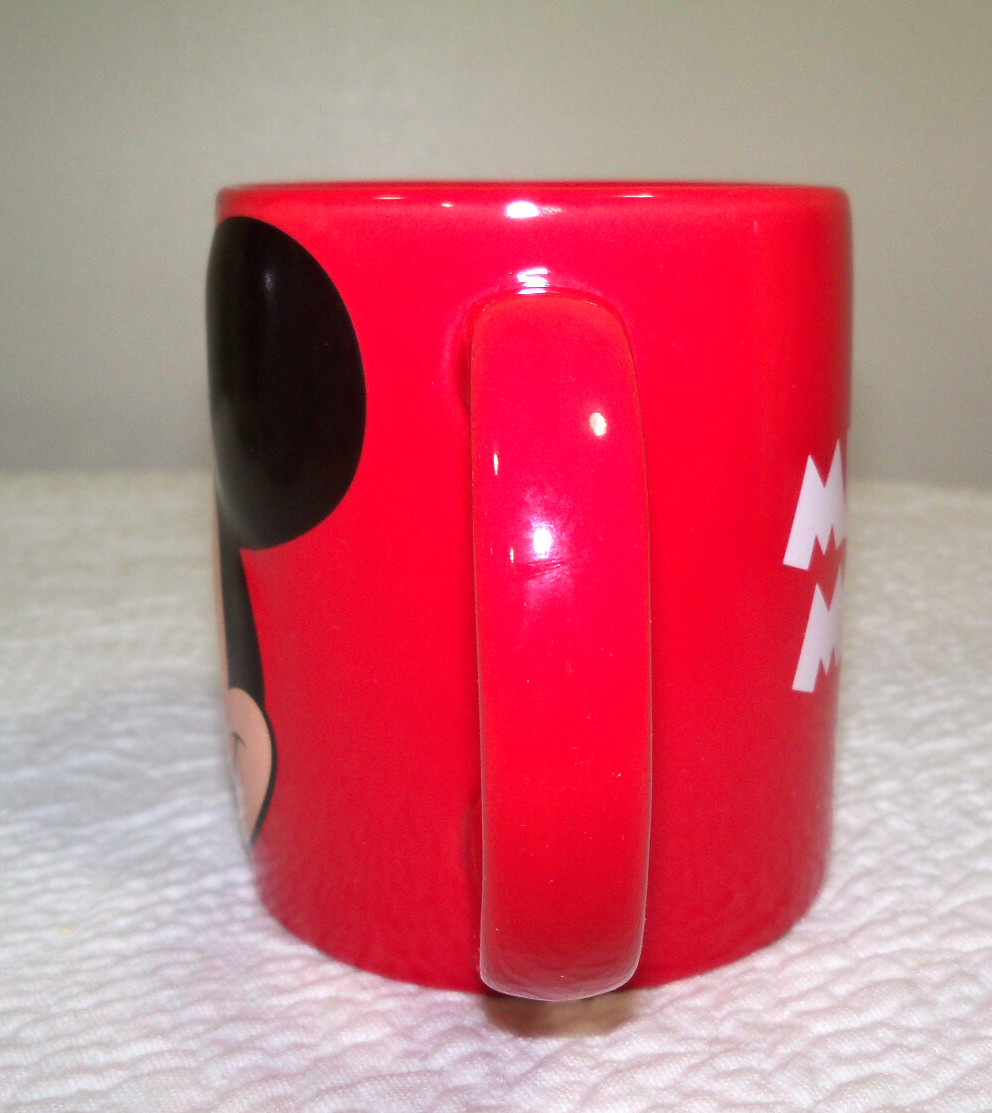 Red Mickey Mouse Embossed Mug by Jerry Leigh