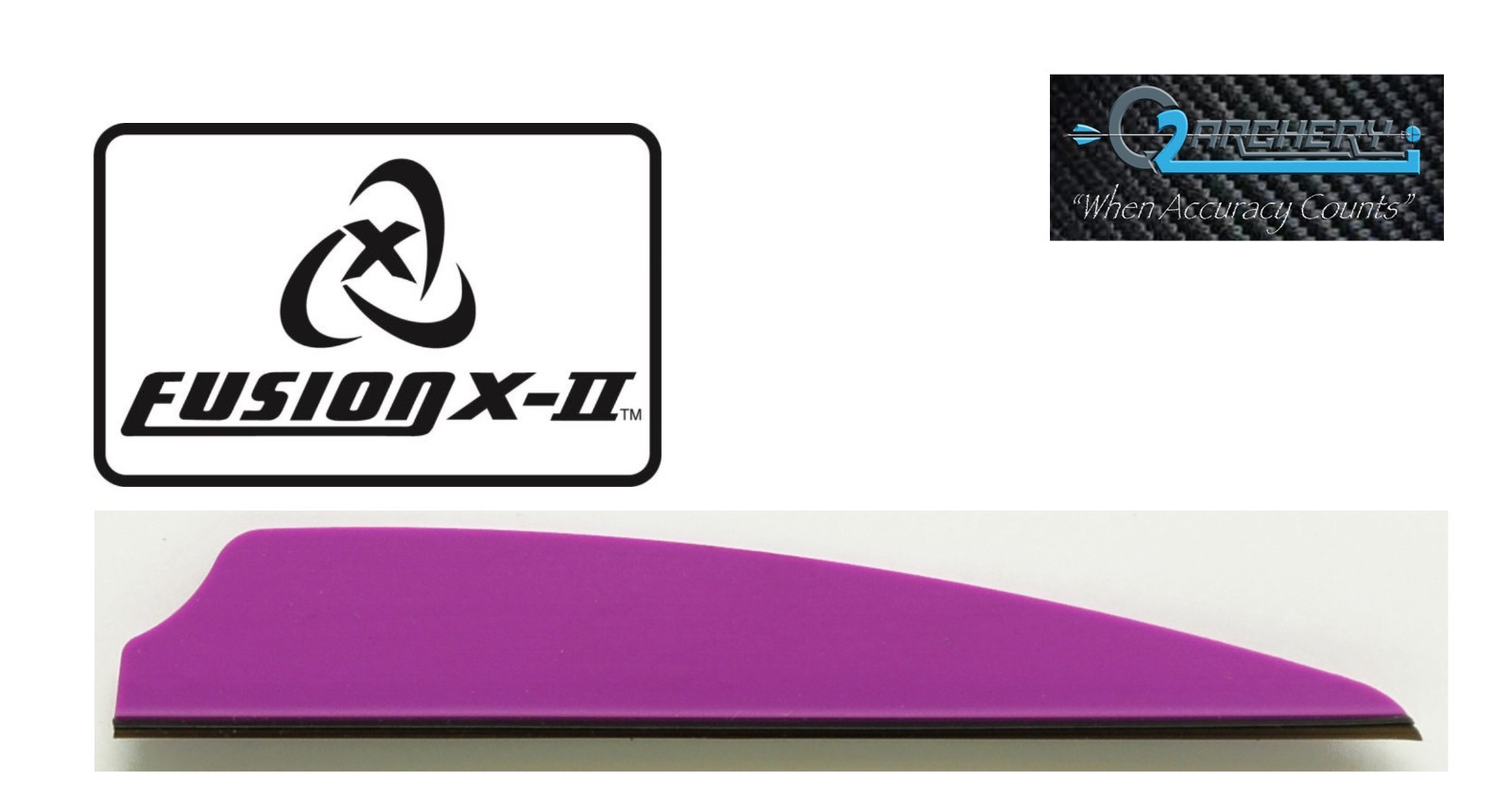 3.0", Purple,  Fusion X-II Vanes , Pkg 50 ***When Accuracy Counts***