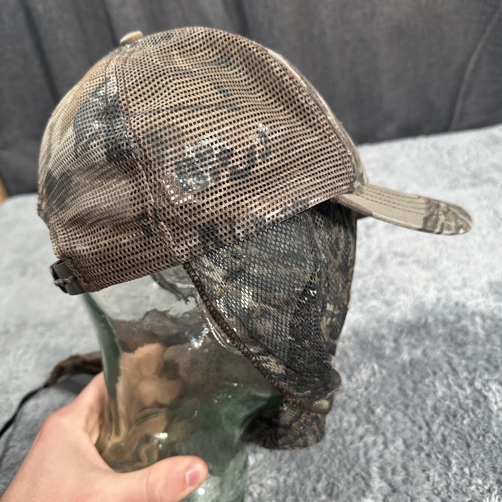 VTG USA MADE Camouflage Ball Cap Camo Netting REALTREE Snapback Cap Hunting