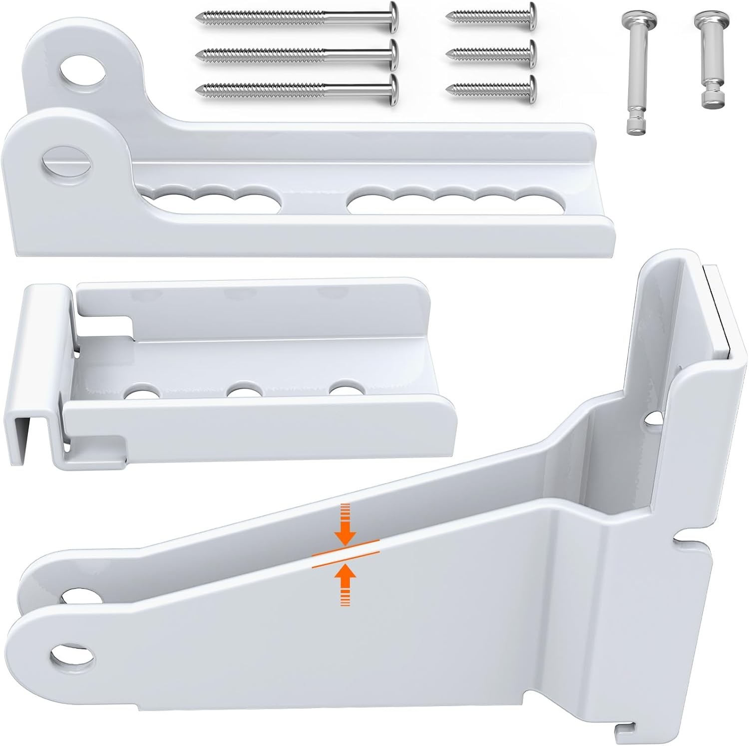 Reinforced Storm Door Closer Bracket Kit Compatible with Andersen, White
