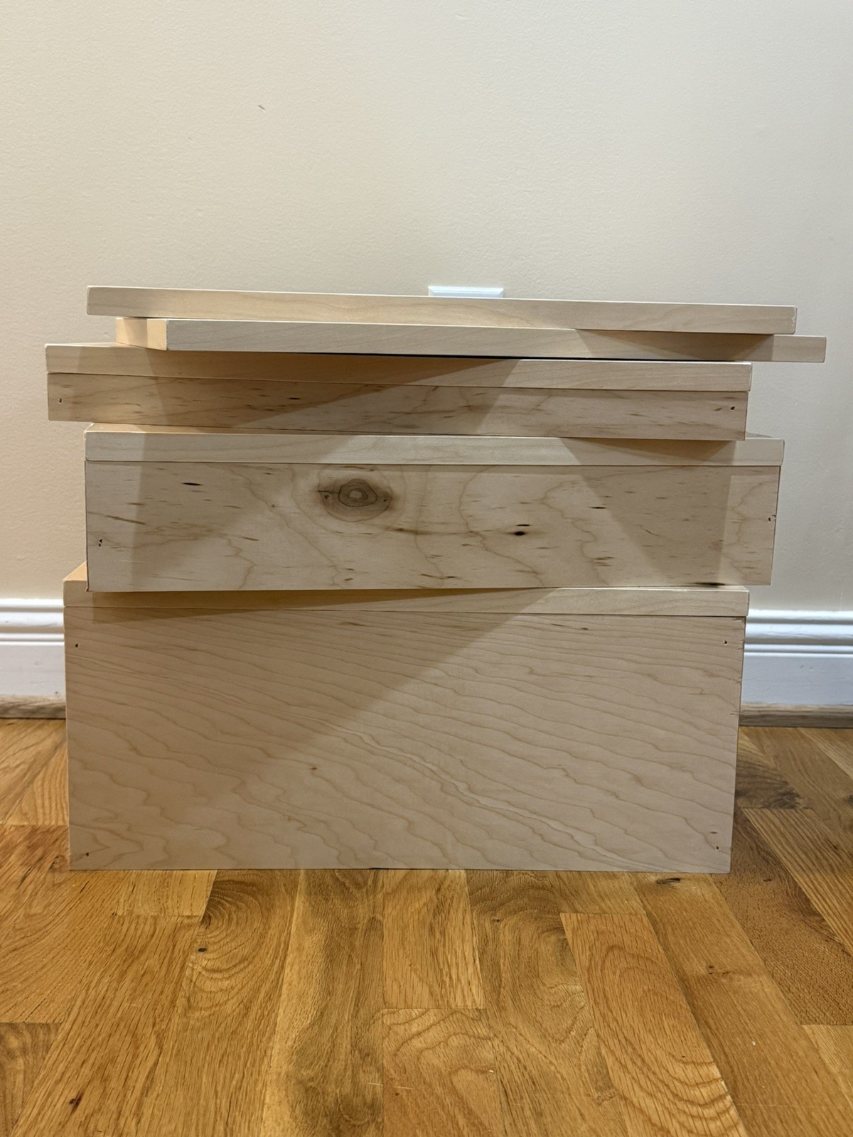 NEW Handmade Apple Box 4-in-1 Photography Set - 5 PC Set Solid Wood Portrait
