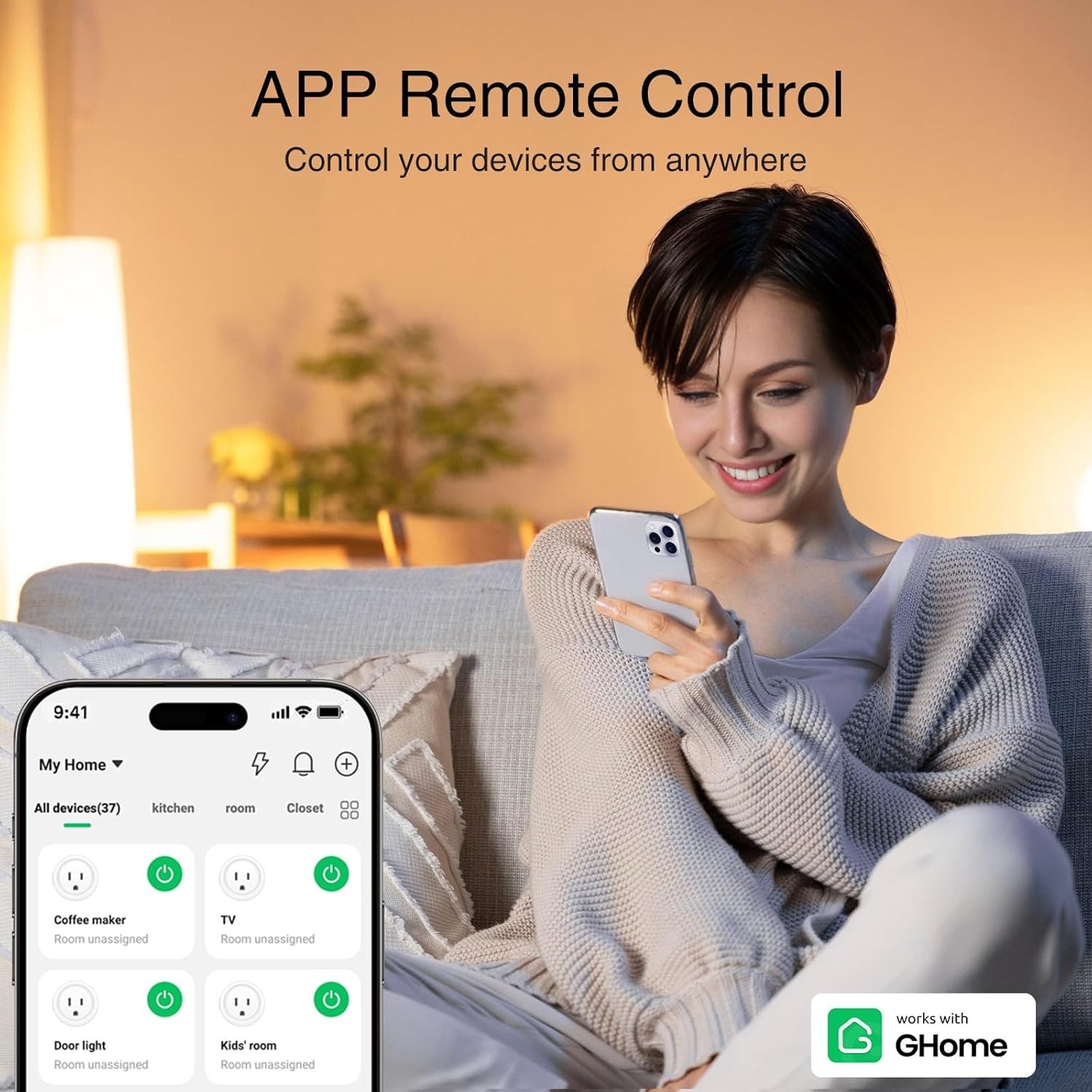 Smart Plug, WiFi Smart Plugs Work with Alexa and Google Home, Smart Outlet Timer