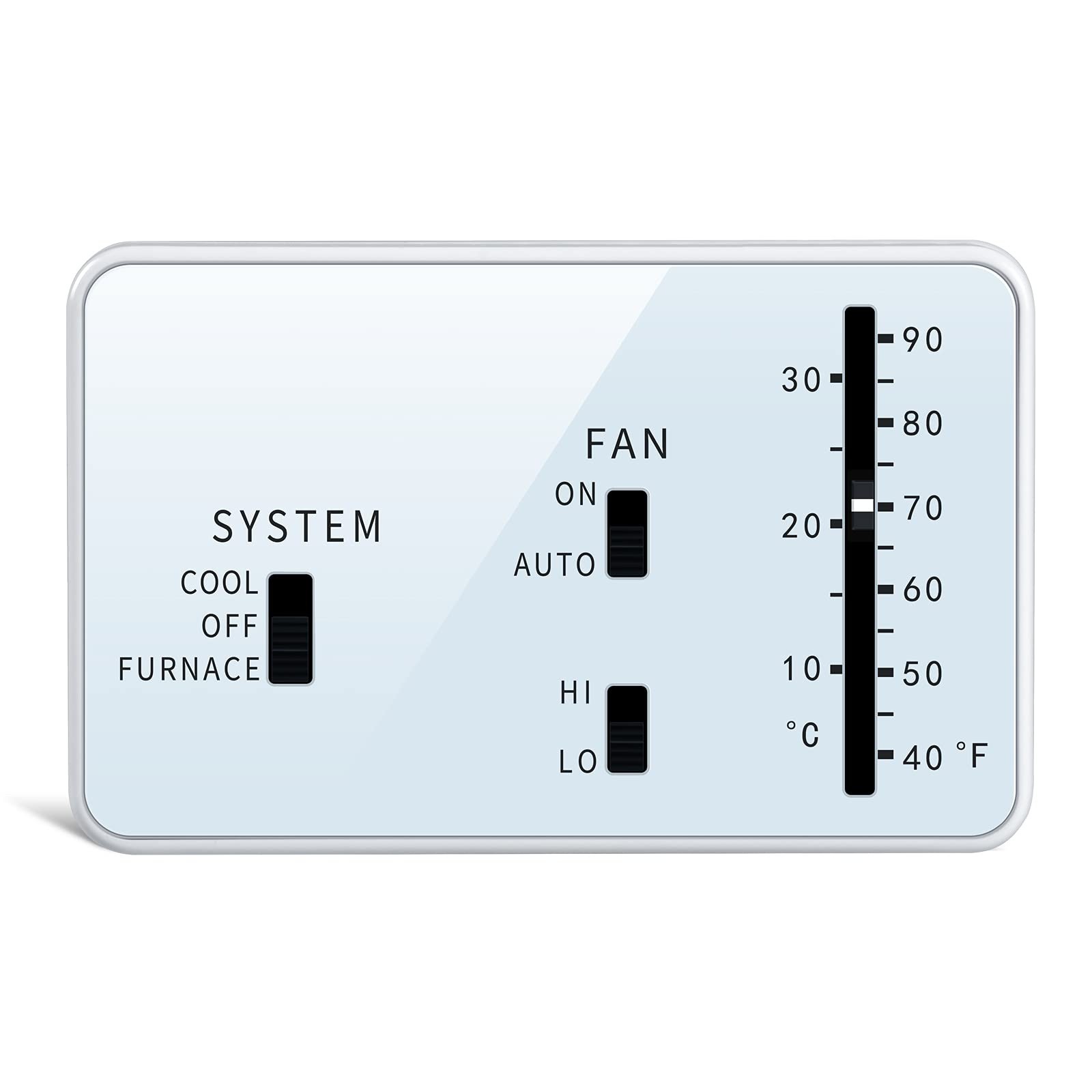 RV Thermostat, Briidea RV Analog Thermostat (Cool Only/Furnace), Replace for ...