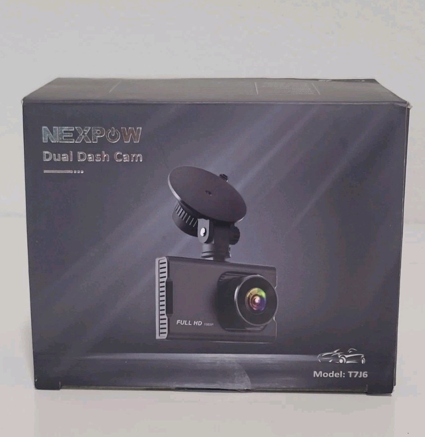 Nexpow Dual Dash Cam (FHD Front Camera), Motion Detect, 2.4" Screen