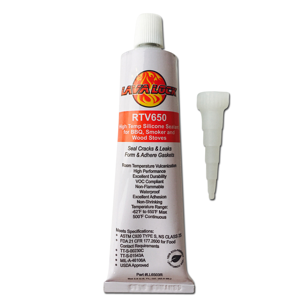 LavaLock® High temp 3 oz Food Grade RTV Silicone Sealant Adhesive Red 2.8oz FDA