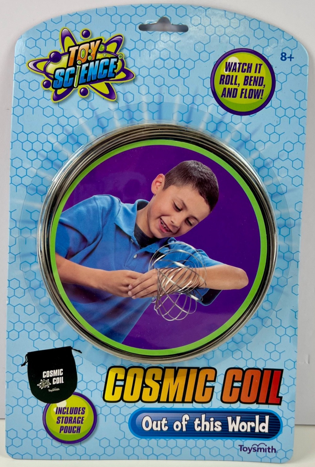Toysmith Cosmic Coil Toy Science Flow Ring Kinetic Spring Toy Ages 8+ NEW