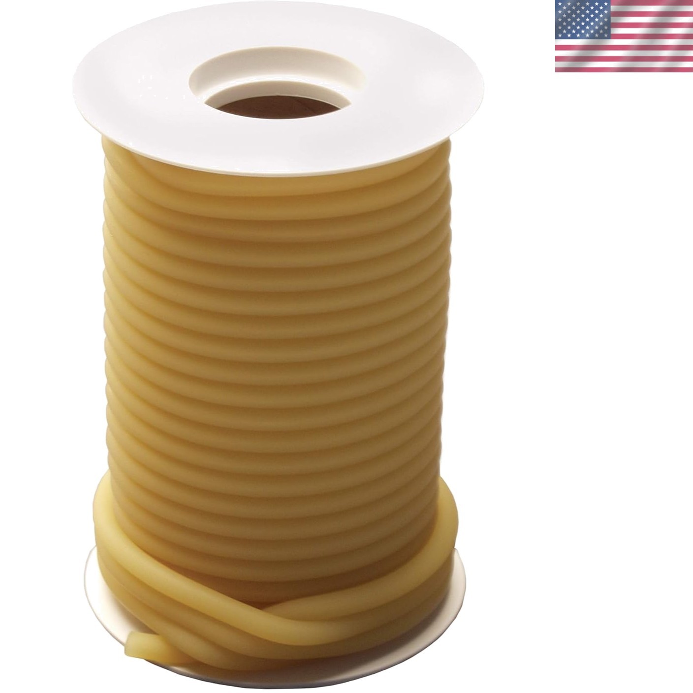 Latex Surgical Tubing, 1/4" ID x 3/8" OD, 50' Roll, Natural Rubber Tube
