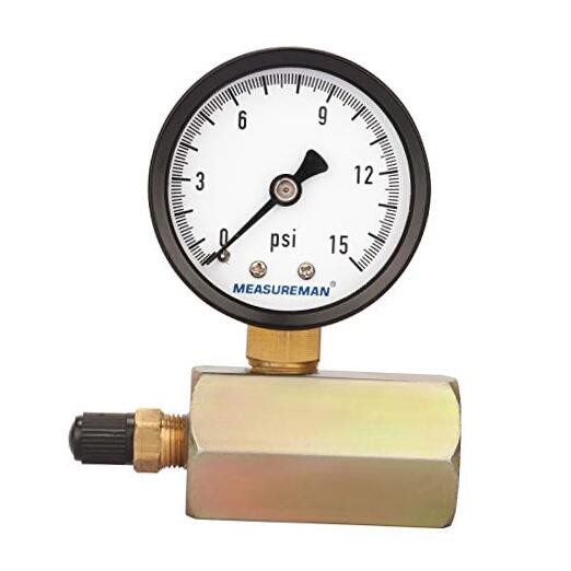 2" Steel Gas Pressure Test Gauge Assembly, 3/4" 2 inches Electroplating body