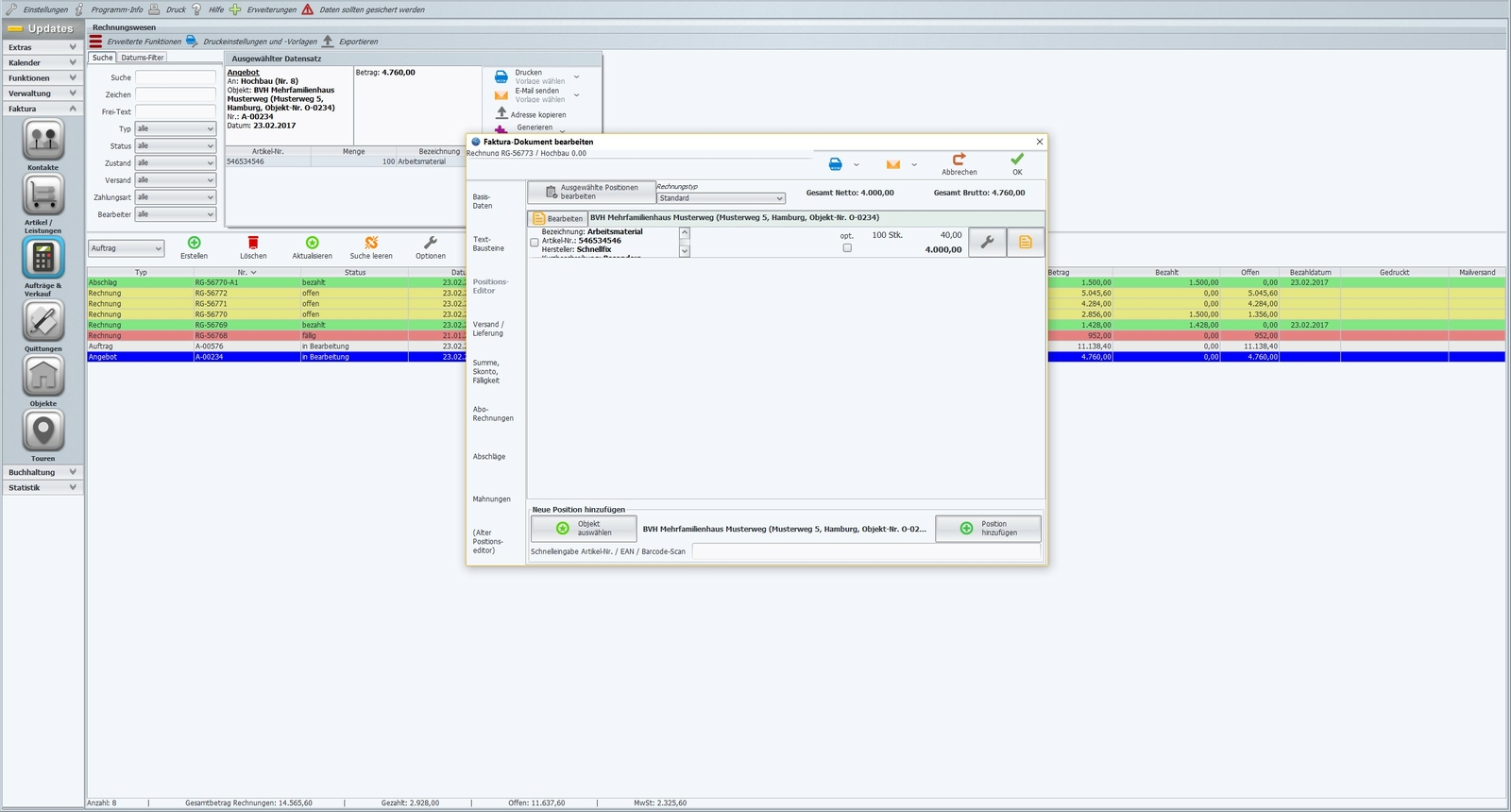 Painting software, craftsman software, invoice program for painters, software painters