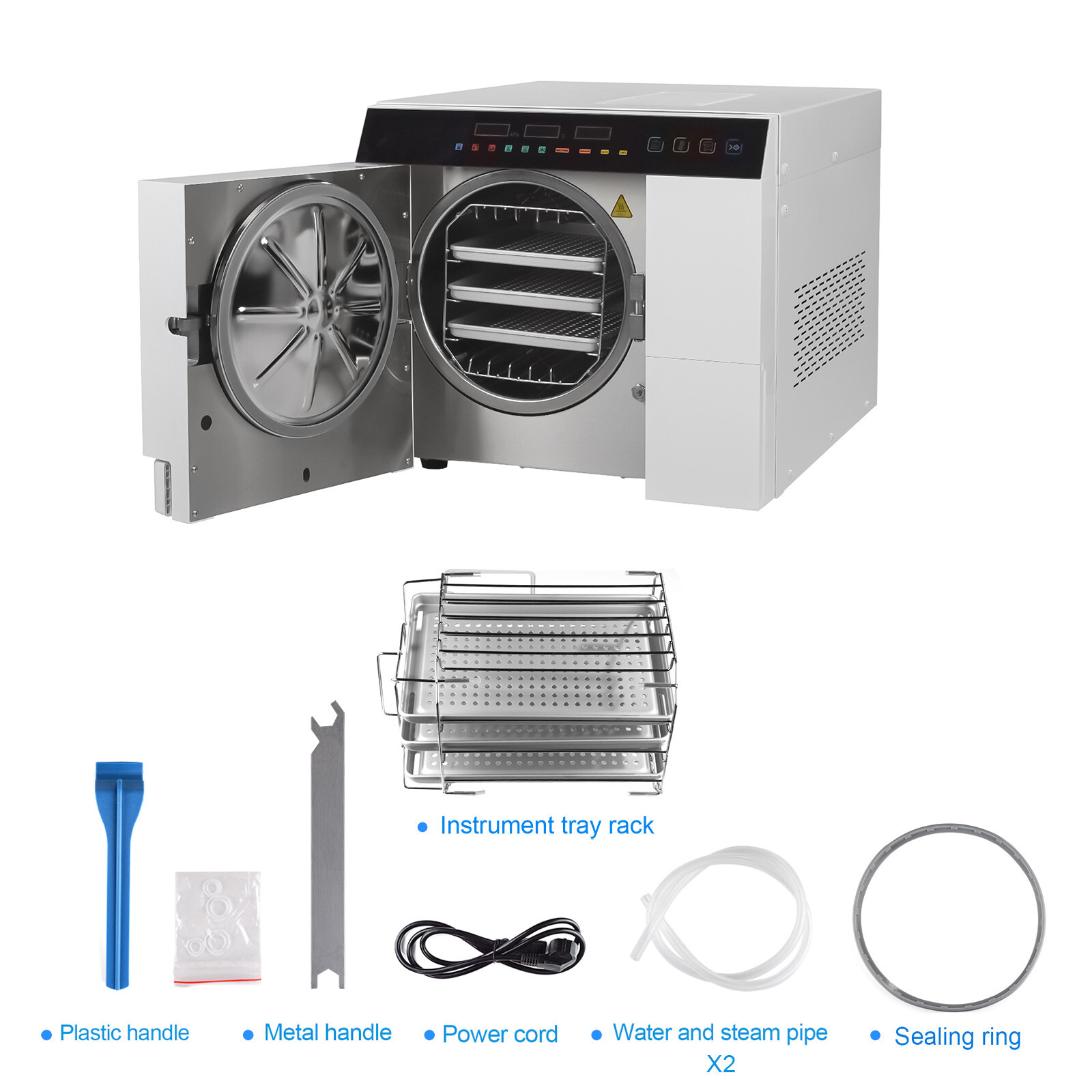 18L Class B Fully Automatic Autoclave 3 Times Vacuum Steam Sterilizer Printer US