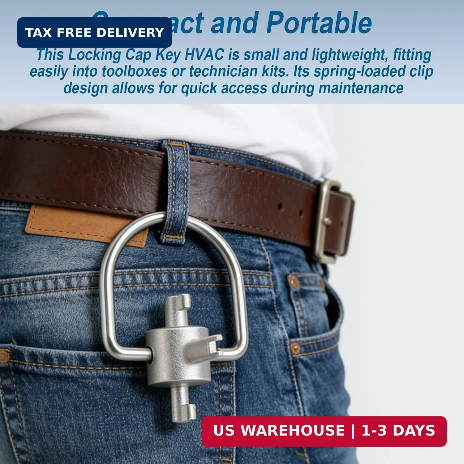 HVAC Tools - Locking Cap Key for Refrigerant Safety Caps | Compatible with 410a