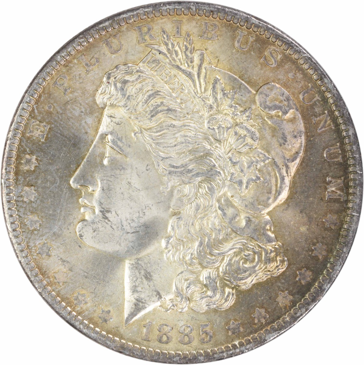 1885-O Morgan Silver Dollar Choice BU Toned Uncertified #124