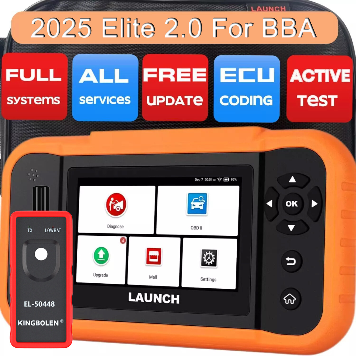 Launch Creader Elite 2.0 For Mercedes-Benz/BMW/AUDI Scanner OBD2 Diagnostic Tool