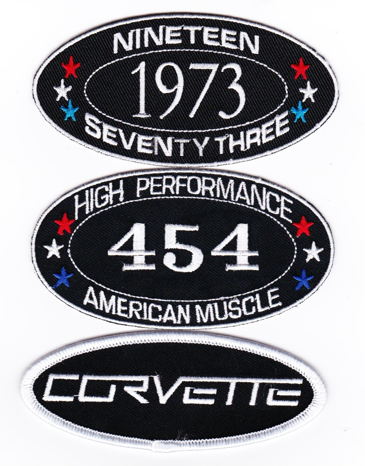 1973 CHEVY CORVETTE  454 SEW/IRON ON PATCH EMBLEM BADGE EMBROIDERED STINGRAY