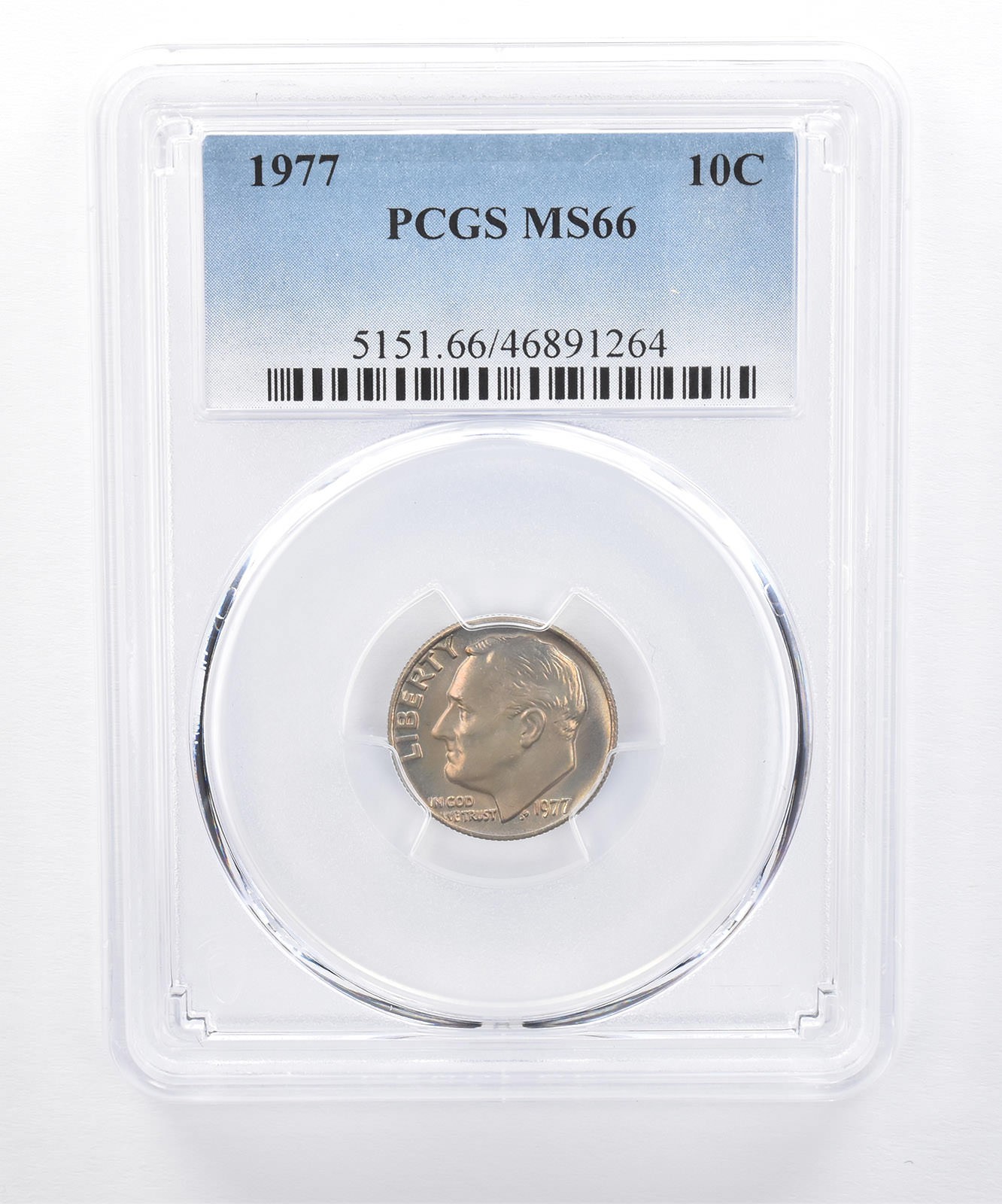 1977 Roosevelt Dime MS66 PCGS Beautiful Tone *8306
