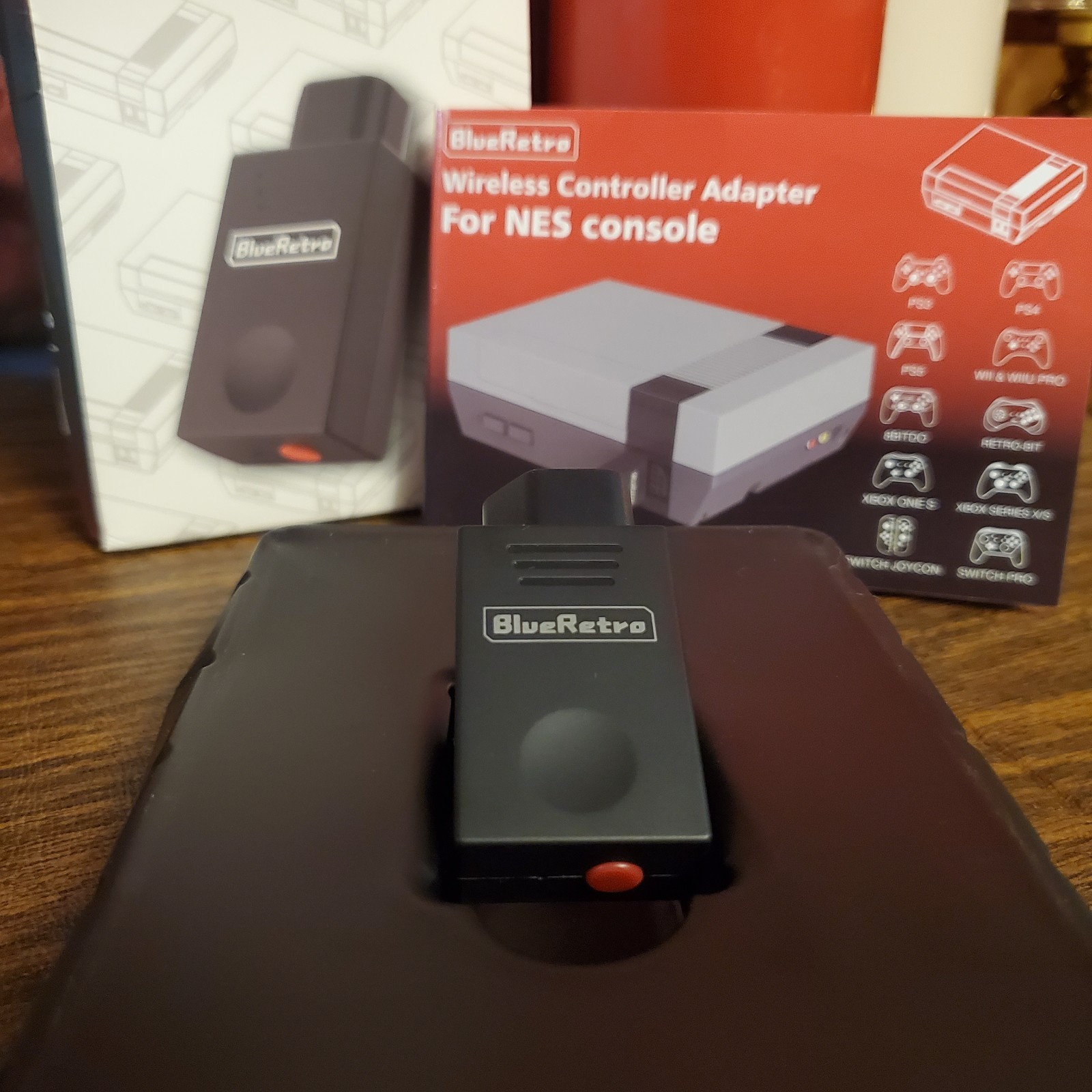 BlueRetro Bluetooth Wireless Controller Adapter for Nes Console. Pairs Xbox Ps5