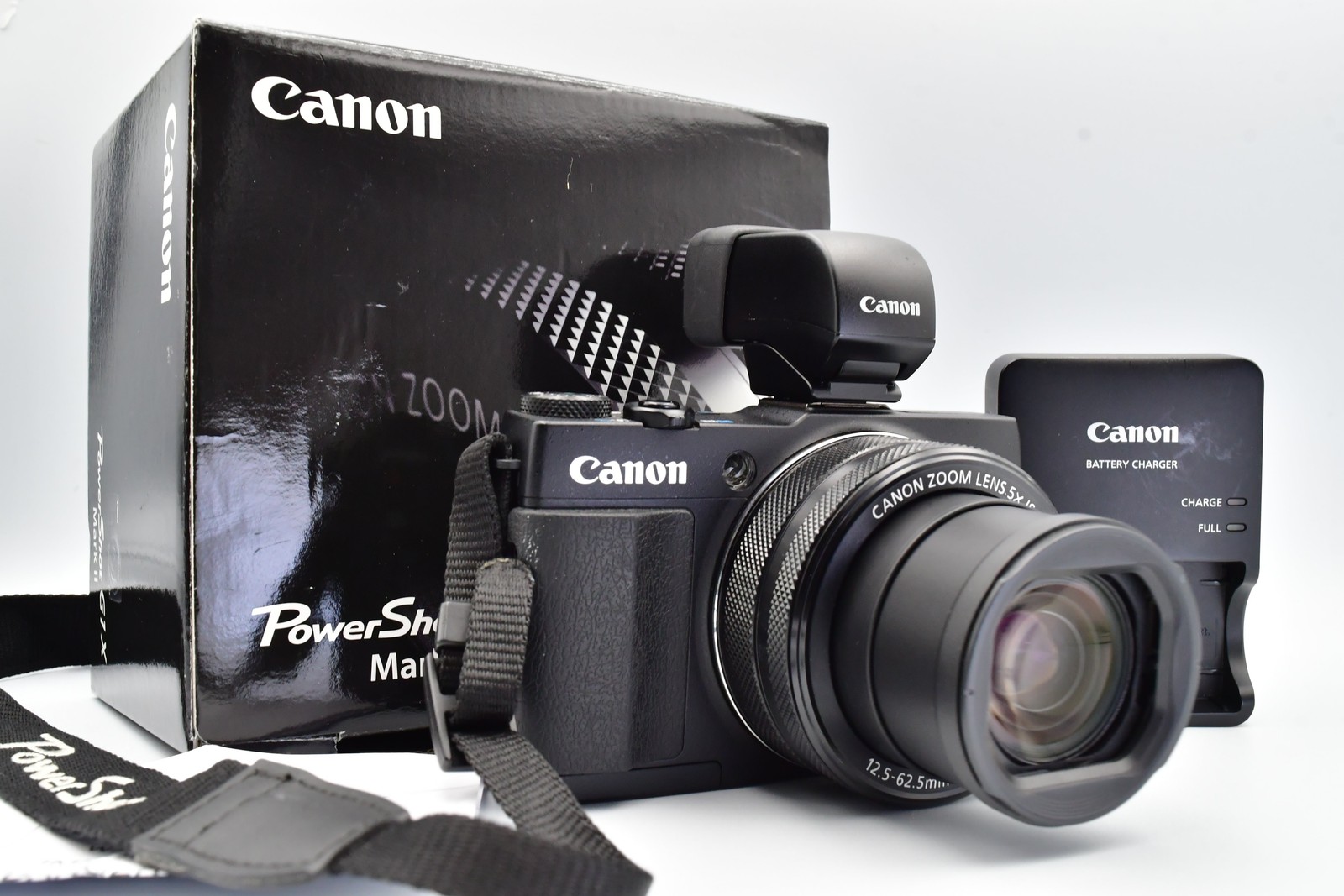 ⏯️[Near Mint in Box] Canon Power Shot G1 X Mark II Black Digital Camera from