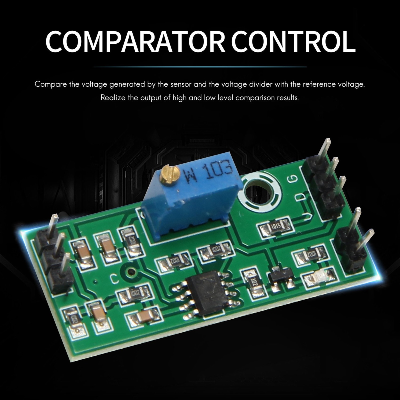 3Pcs LM393 3.5-24V Voltage Comparator Module with LED Indicator High Level2302