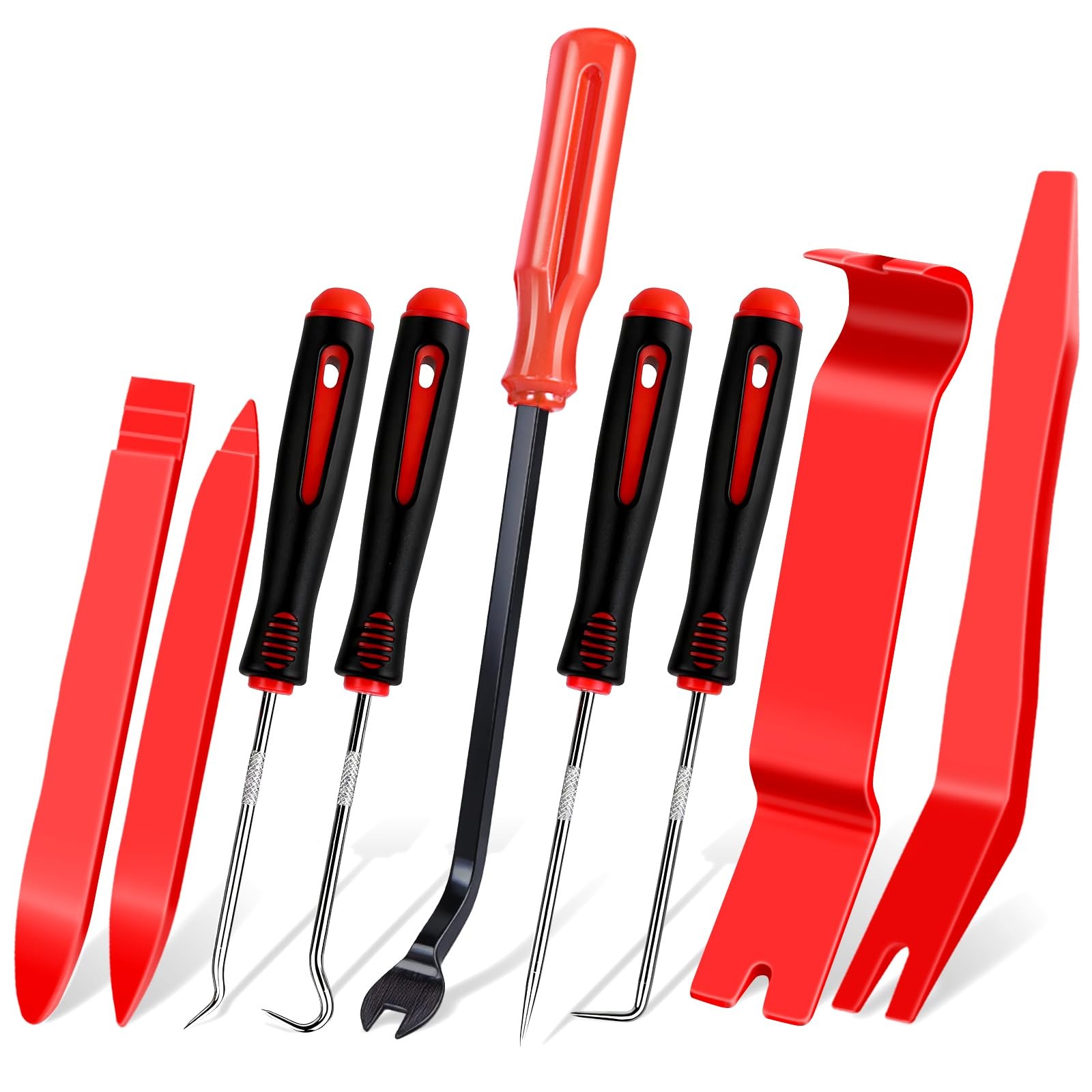 Xinodle 9 Pcs Auto Trim Removal Tool Set - Plastic Pry Kit, Car Door...