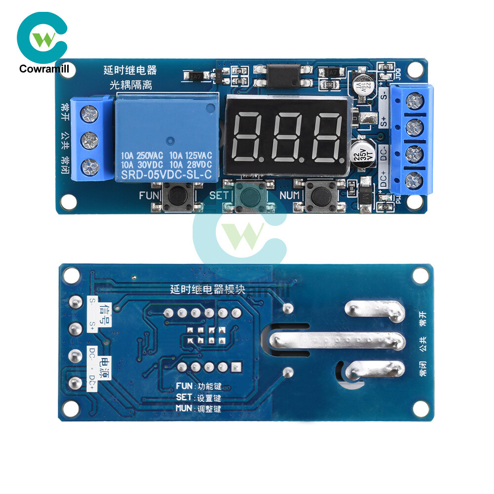 LED Time Relay Module Multi-function Digital Display Delay Start Relay Switch