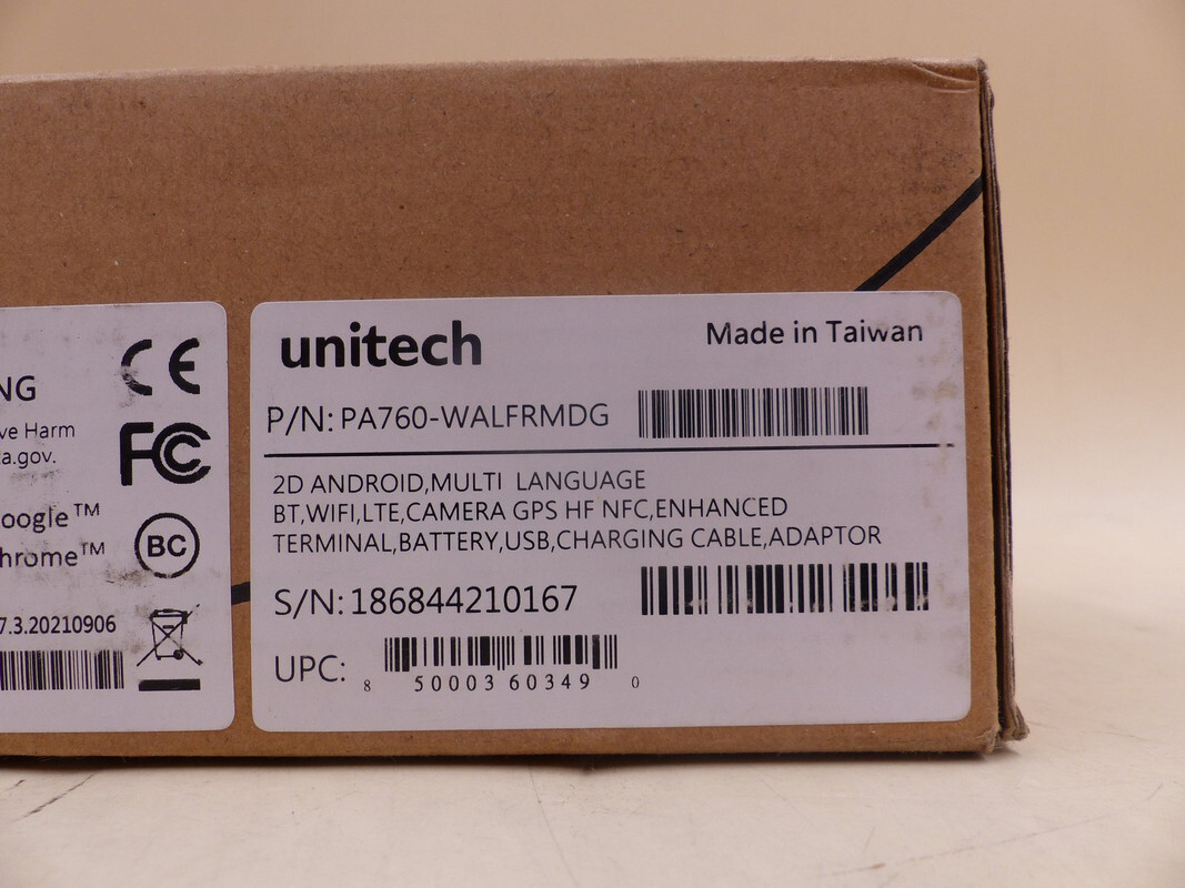 UNITECH PA760 MOBILE HANDHELD COMPUTER BARCODE SCANNER PA760-W1LFRMDG