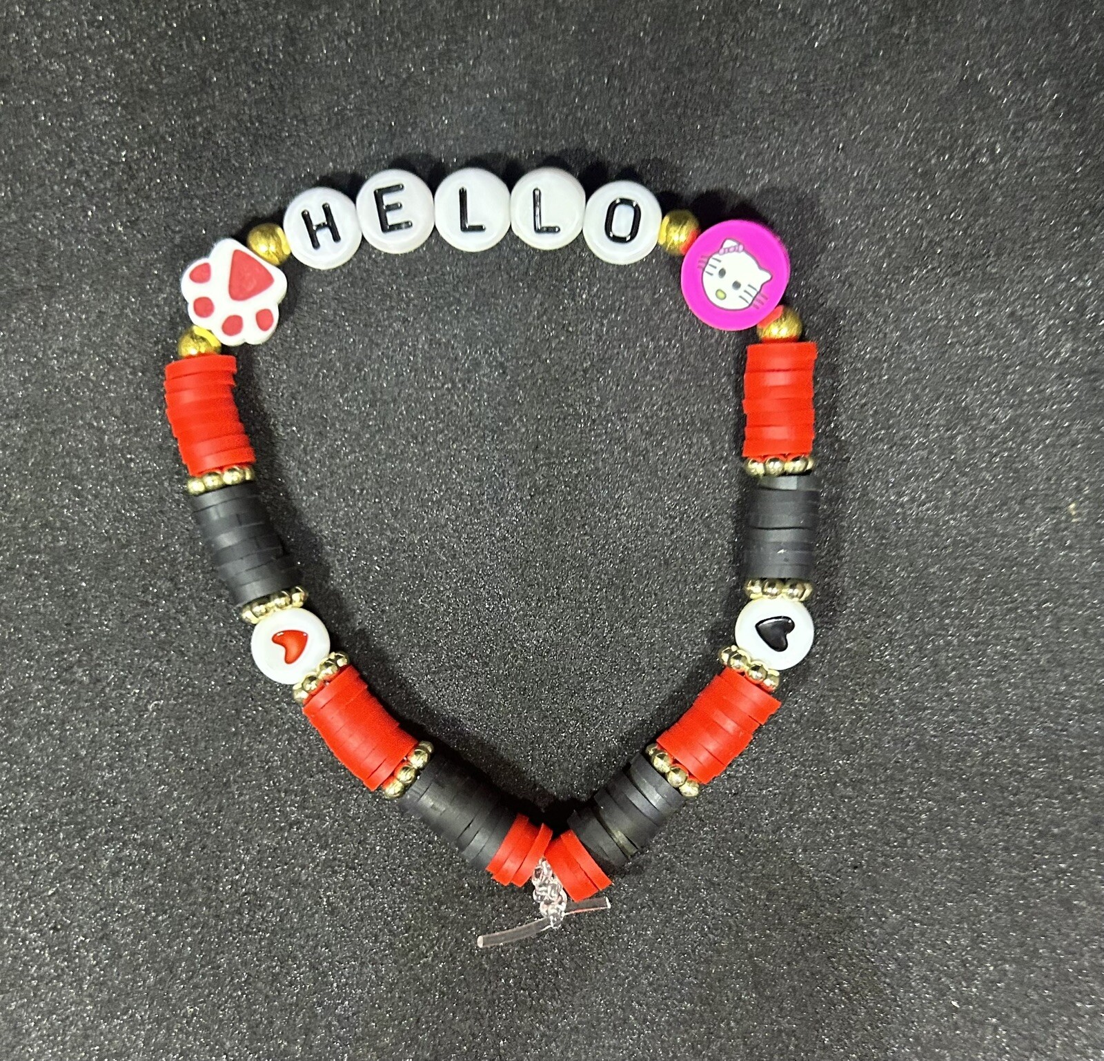 Hello Kitty (Letter) Heishi Bracelet