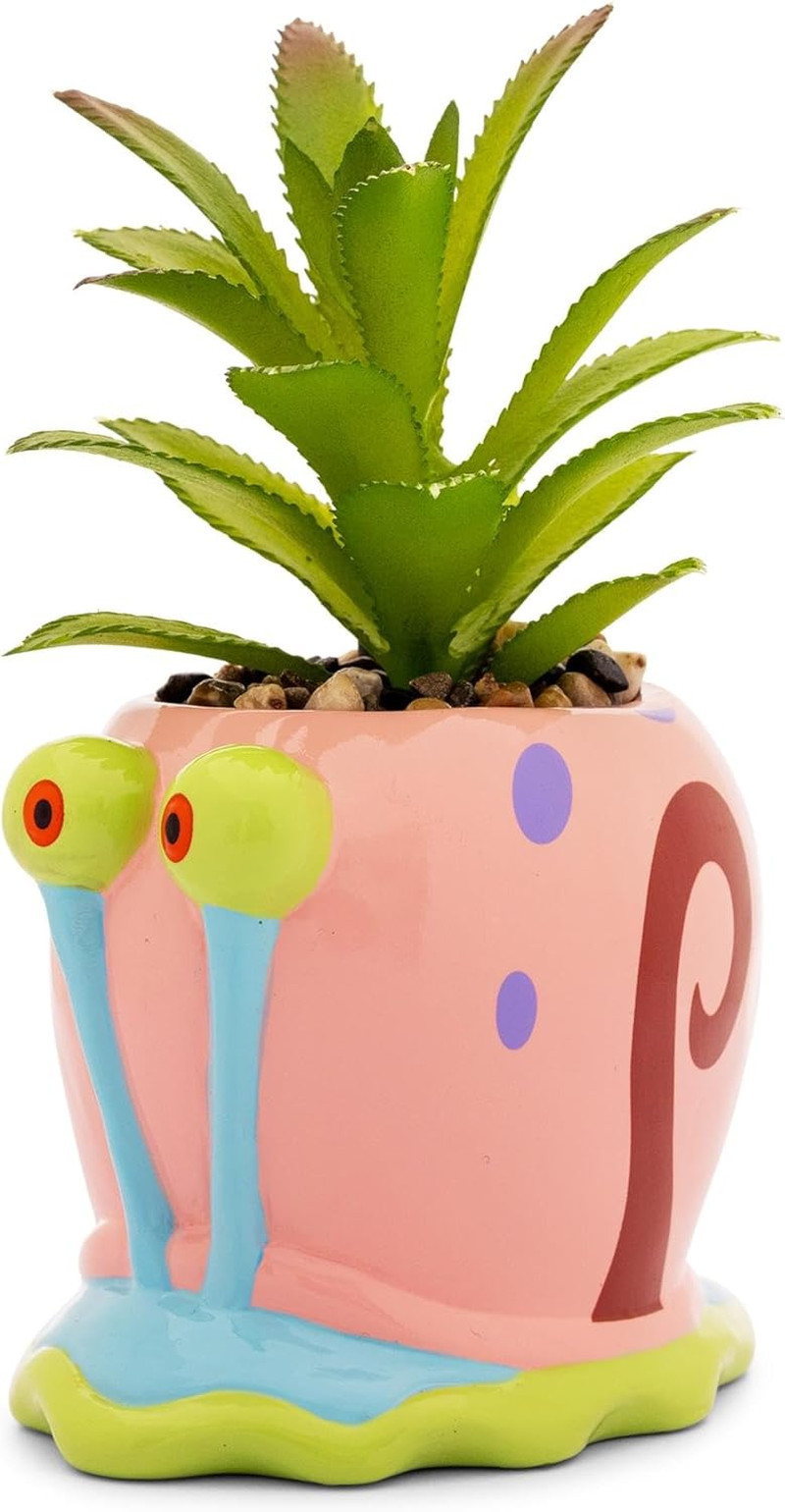 Nickelodeon Spongebob Squarepants Gary Mini Planter with Artificial Succulent