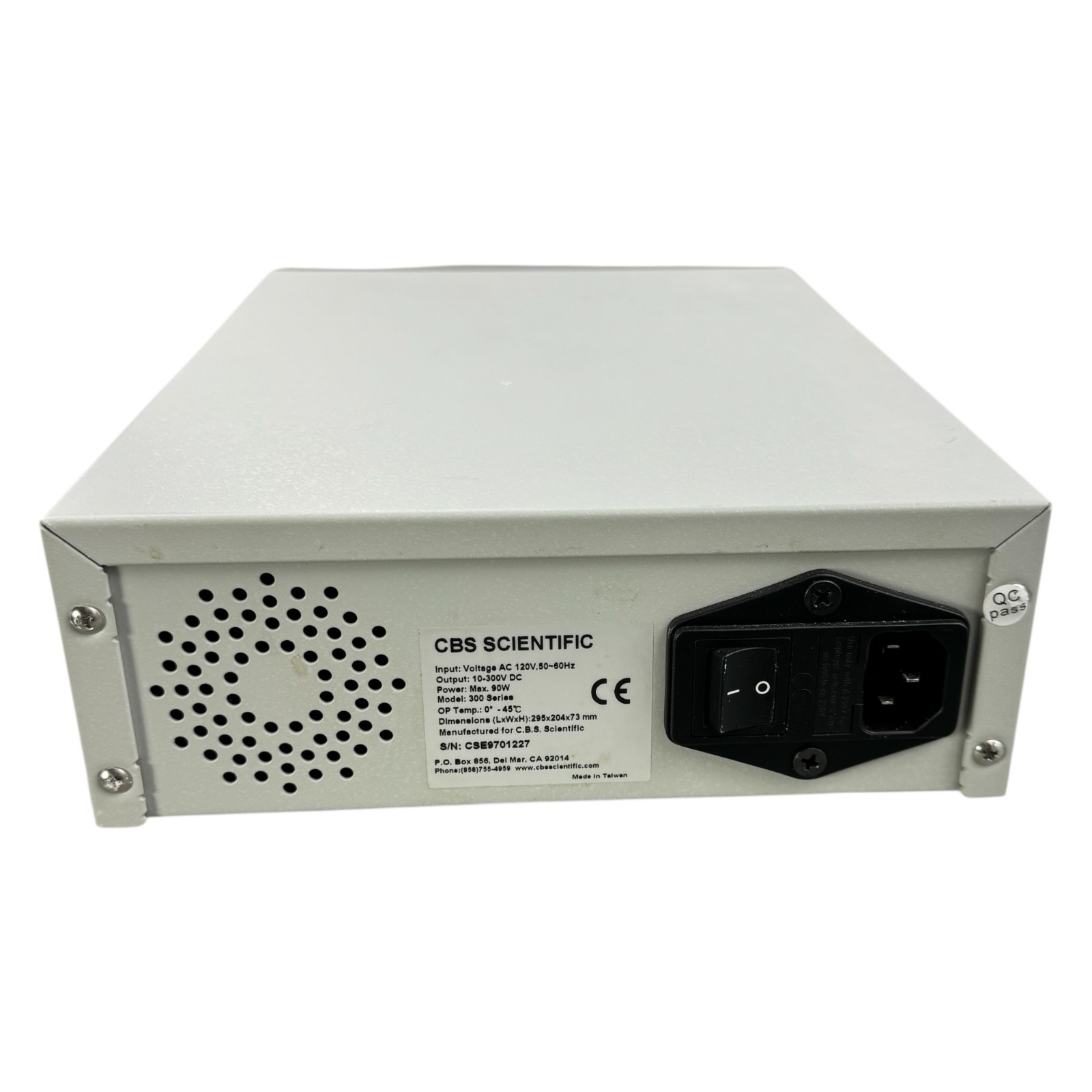 CBS Scientific EPS-300 II Electrophoresis Power Supply 90W 120VAC 50/60Hz