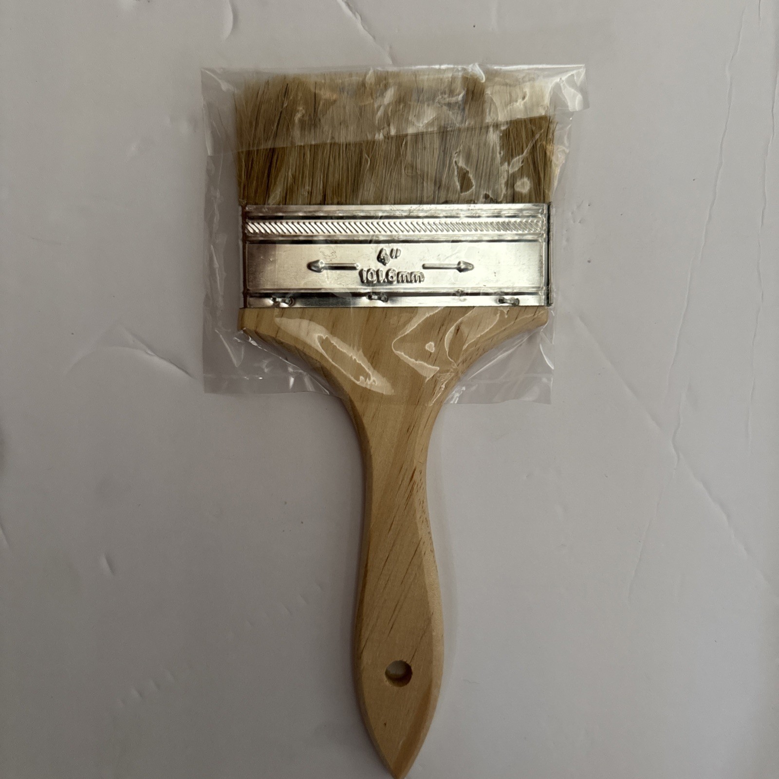 4" Double Thick Natural Bristle Chip + Oil Brush