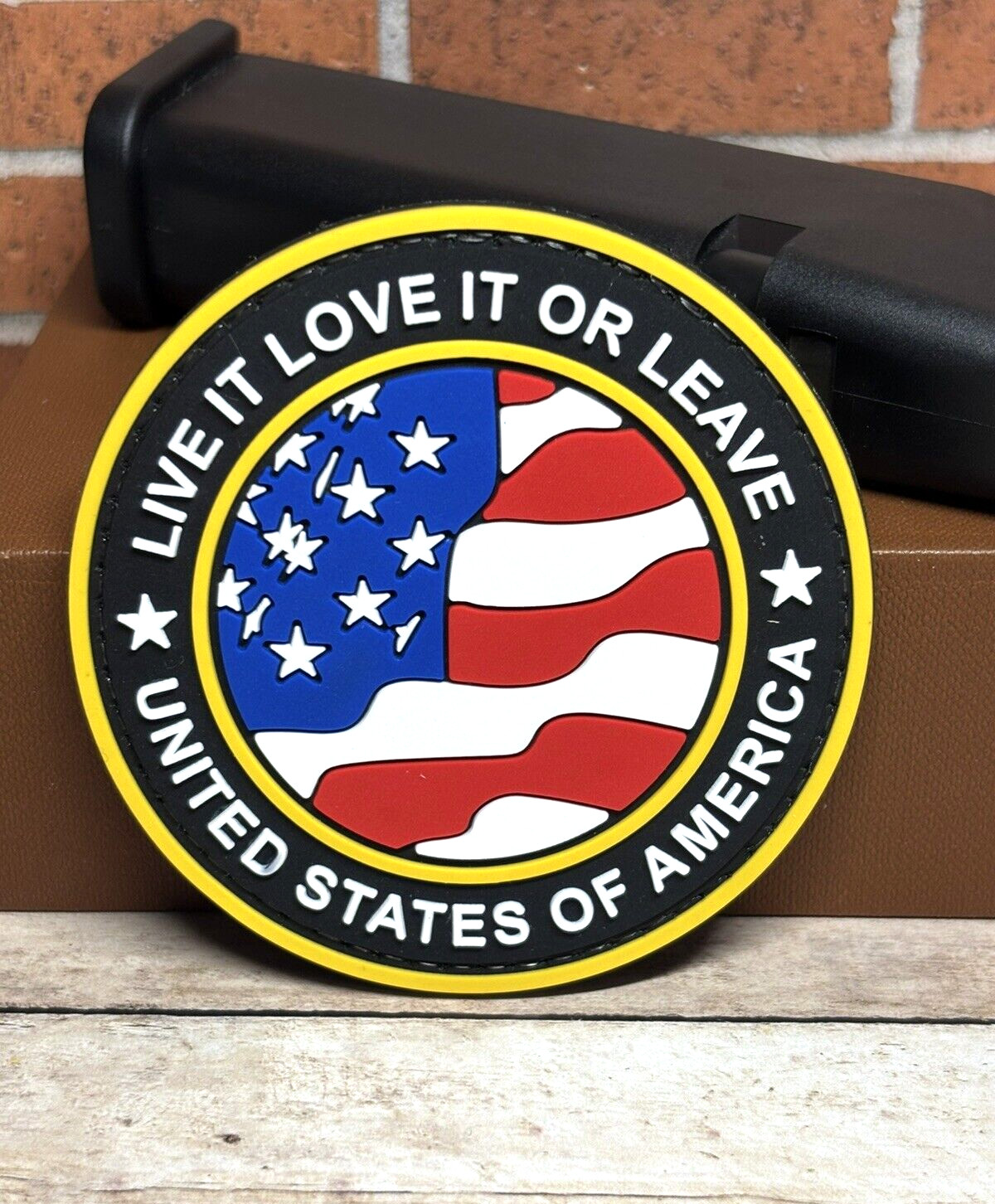 PVC Tactical Patch, United States of America Patch, Love It or Leave Flag Patch